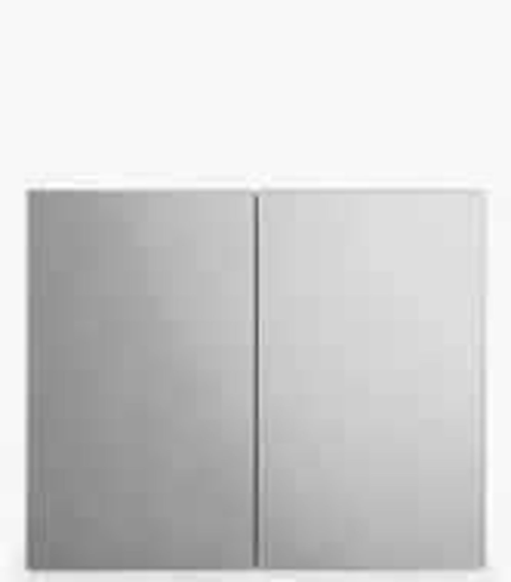 RRP £70 A White Metal Double Cabinet