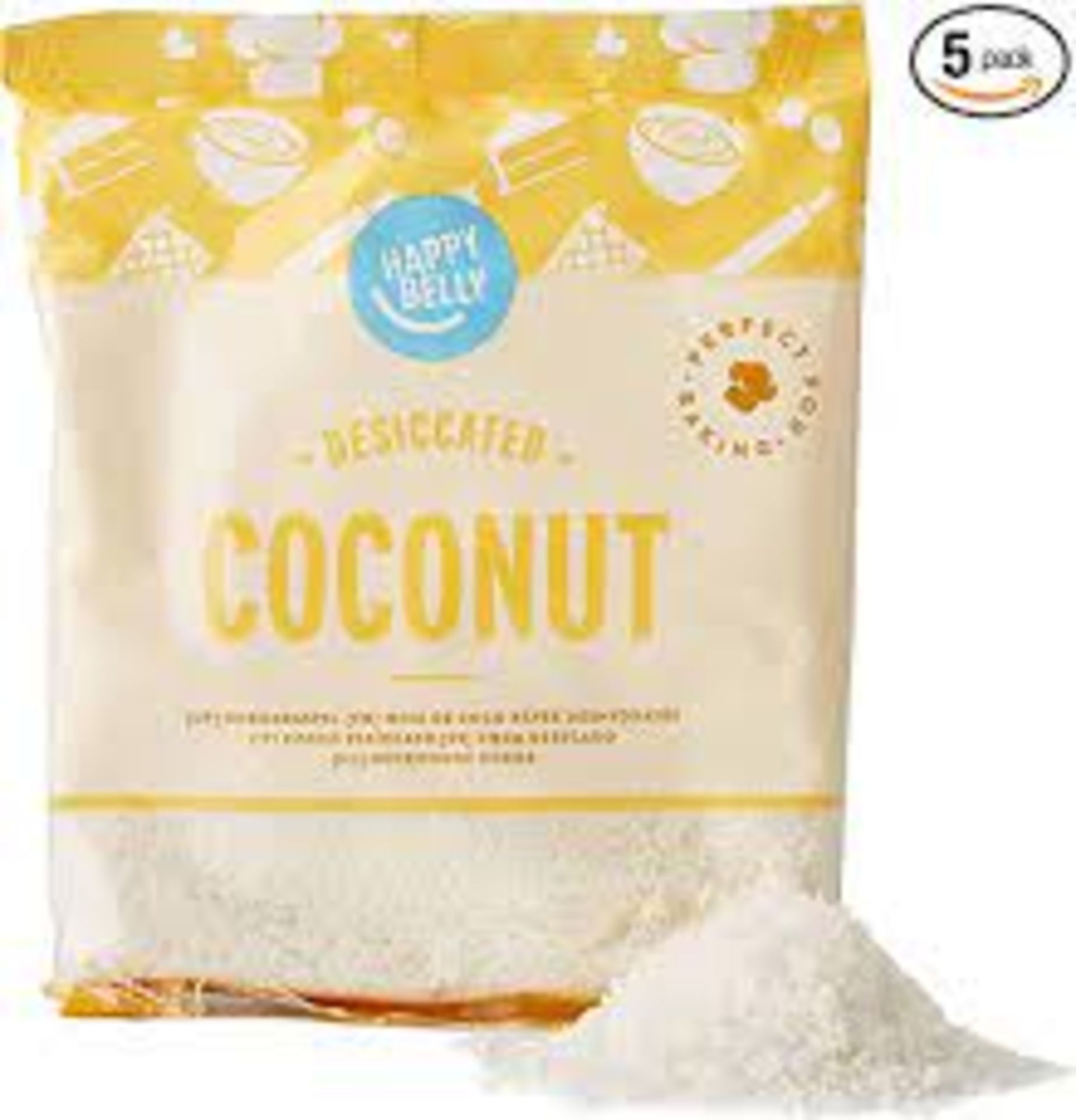 RRP £698 (Approx. Count 69)(E46) spW57n5887z 18 x Amazon Brand - Happy Belly Desiccated Coconut