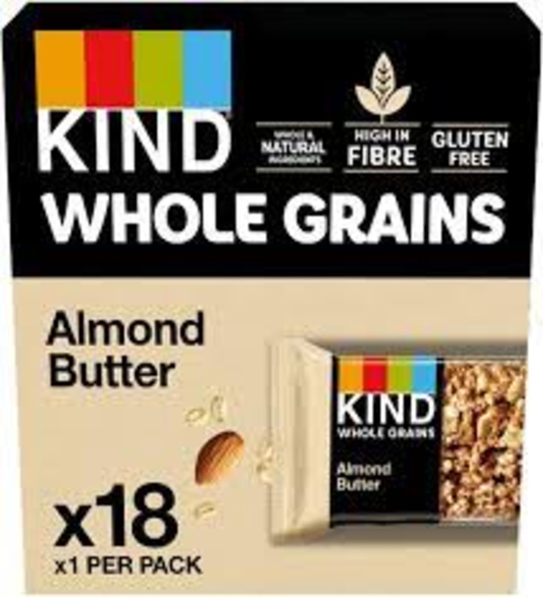 RRP £977 (Approx. Count 80)(D82) 16 x KIND Breakfast Cereal Bars, Gluten Free Snacks, Almond Butter,