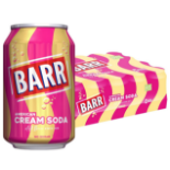 RRP £907 (approx count 907)spW45Y3669l 21 x BARR American Cream Soda | 24 x 330ml Cans BBD 4/23   18