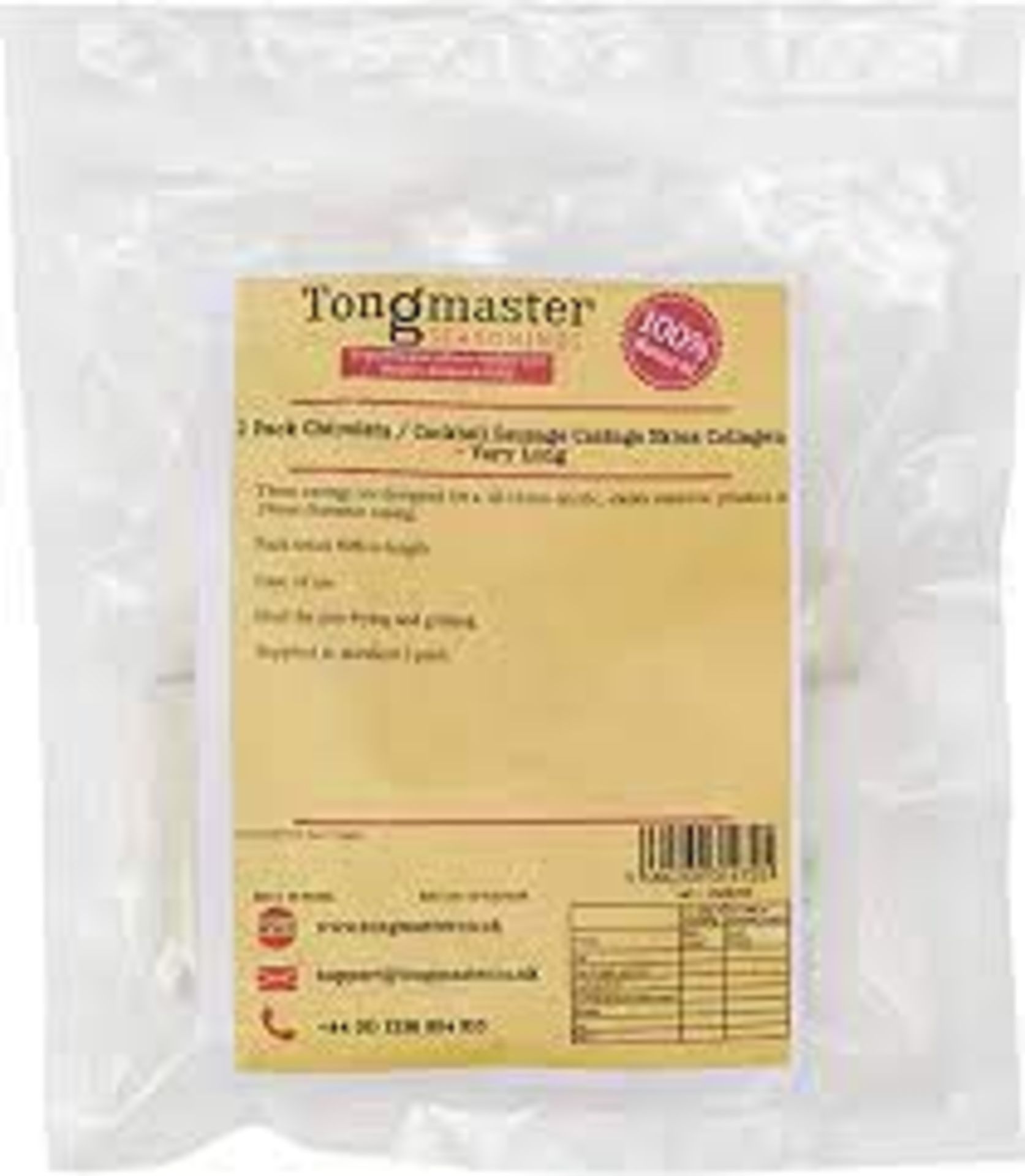 RRP £903 (Approx Count 114)(E64) spW0x77803d 34 x Tongmaster Collagen Sausage Very Long 2 Casing