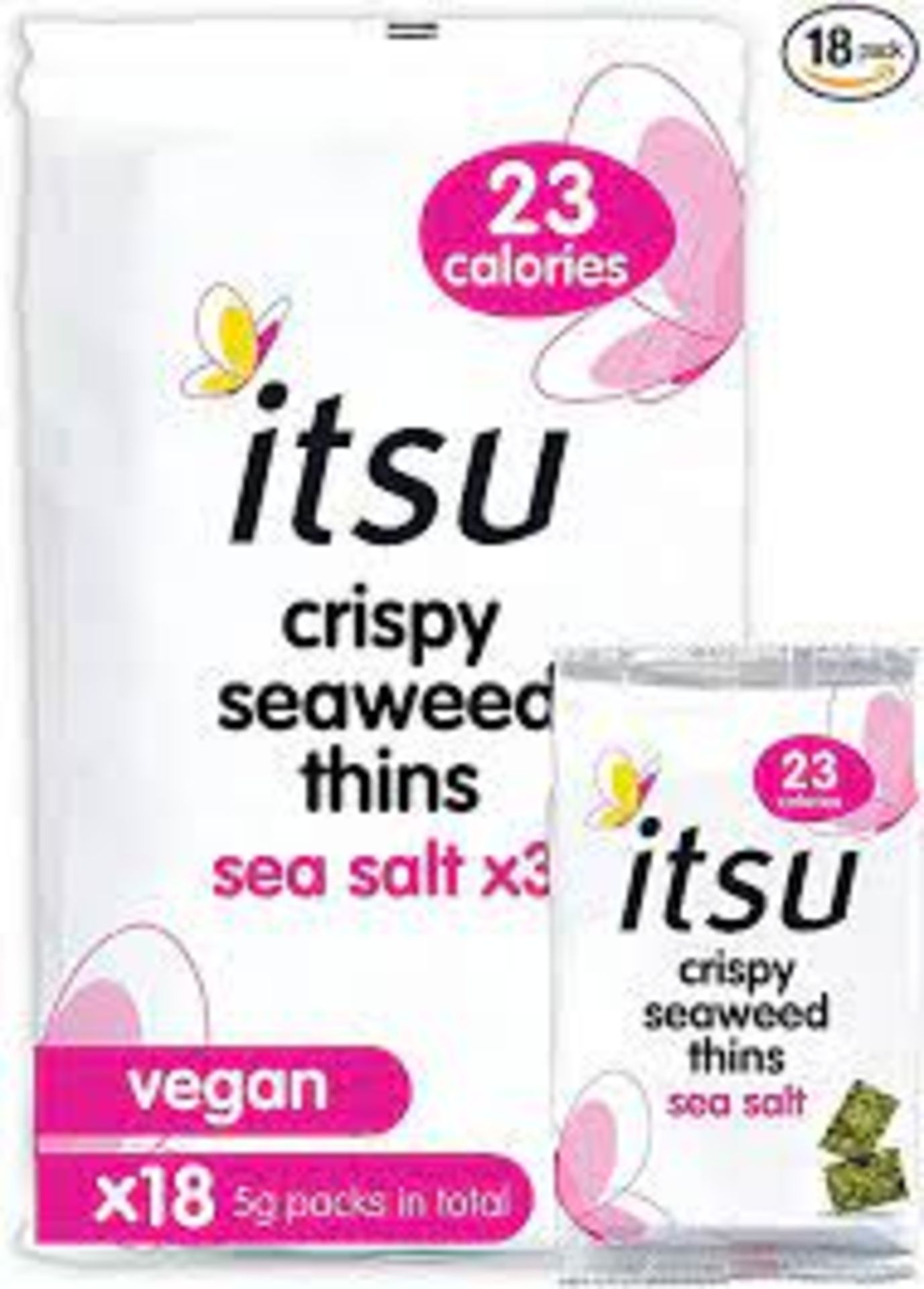 RRP £597 (Approx. Count 65)(E72) spW37c7661Q 12 x Itsu Crispy Seaweed Thins Healthy Snack 5g (Pack