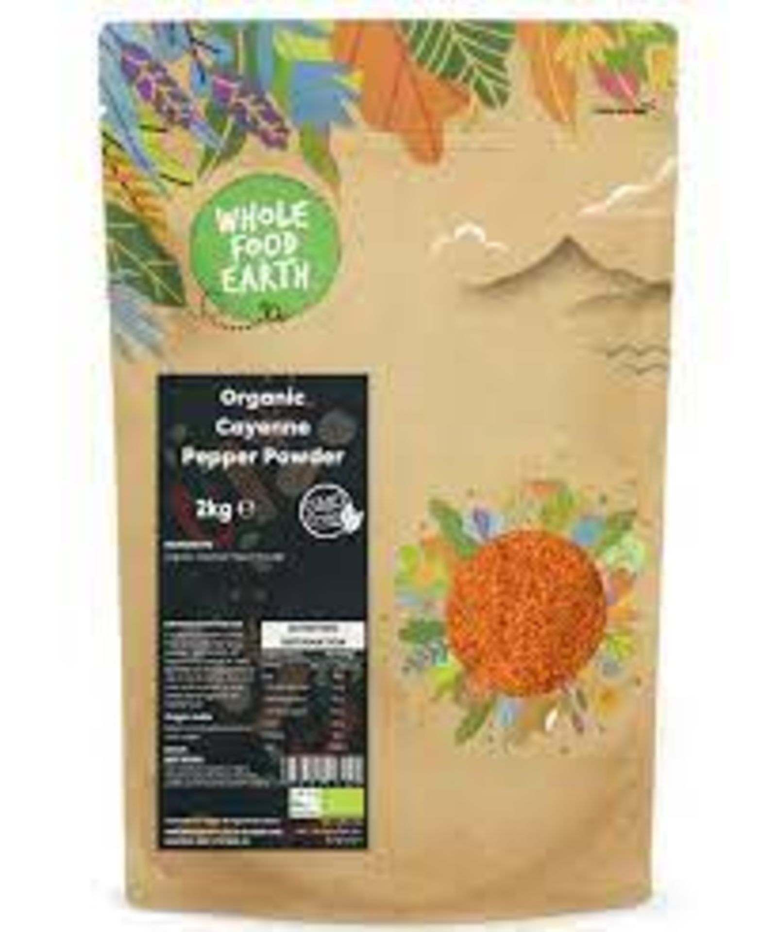 RRP £595(Approx Count 67)(E88) 7 x Organic Cayenne Powder 2kg | Vegan | GMO Free | Certified