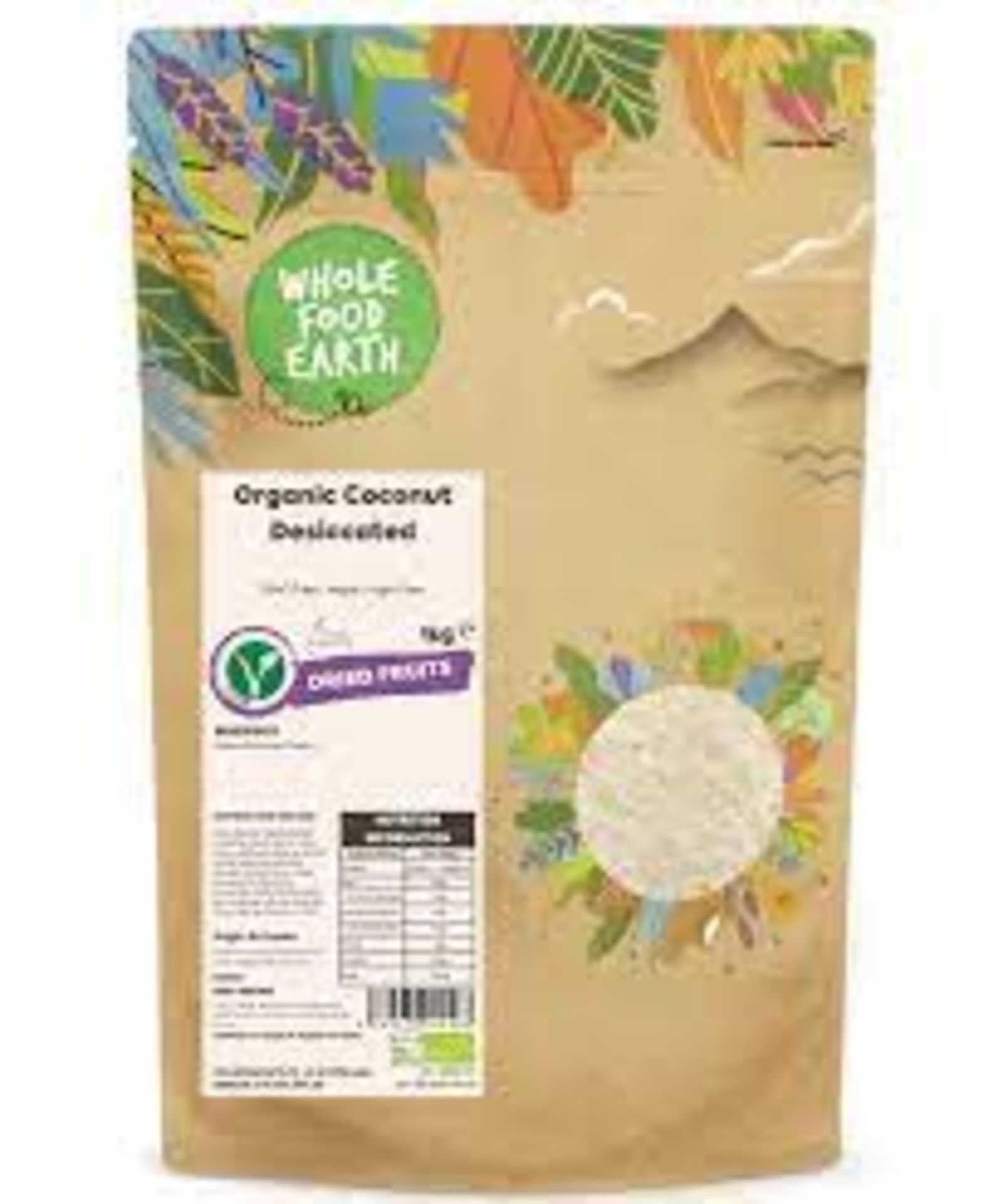 RRP £1208 (Approx Count 118) (F34)spIgt11dNri 40 x Wholefood Earth Organic Coconut Desiccated ‚Äì