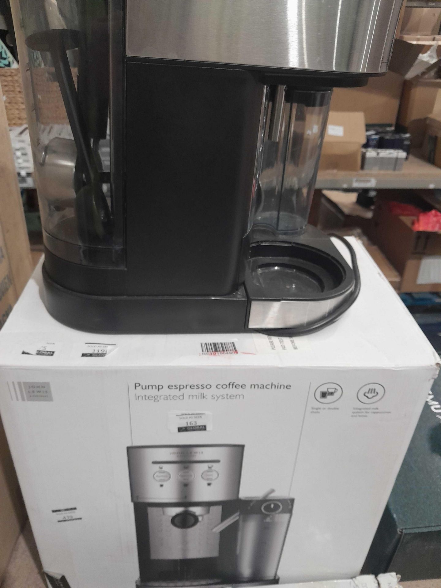 RRP £200 Lot To Contain X2 John Lewis Pump Espresso Coffee Machine - Image 2 of 2
