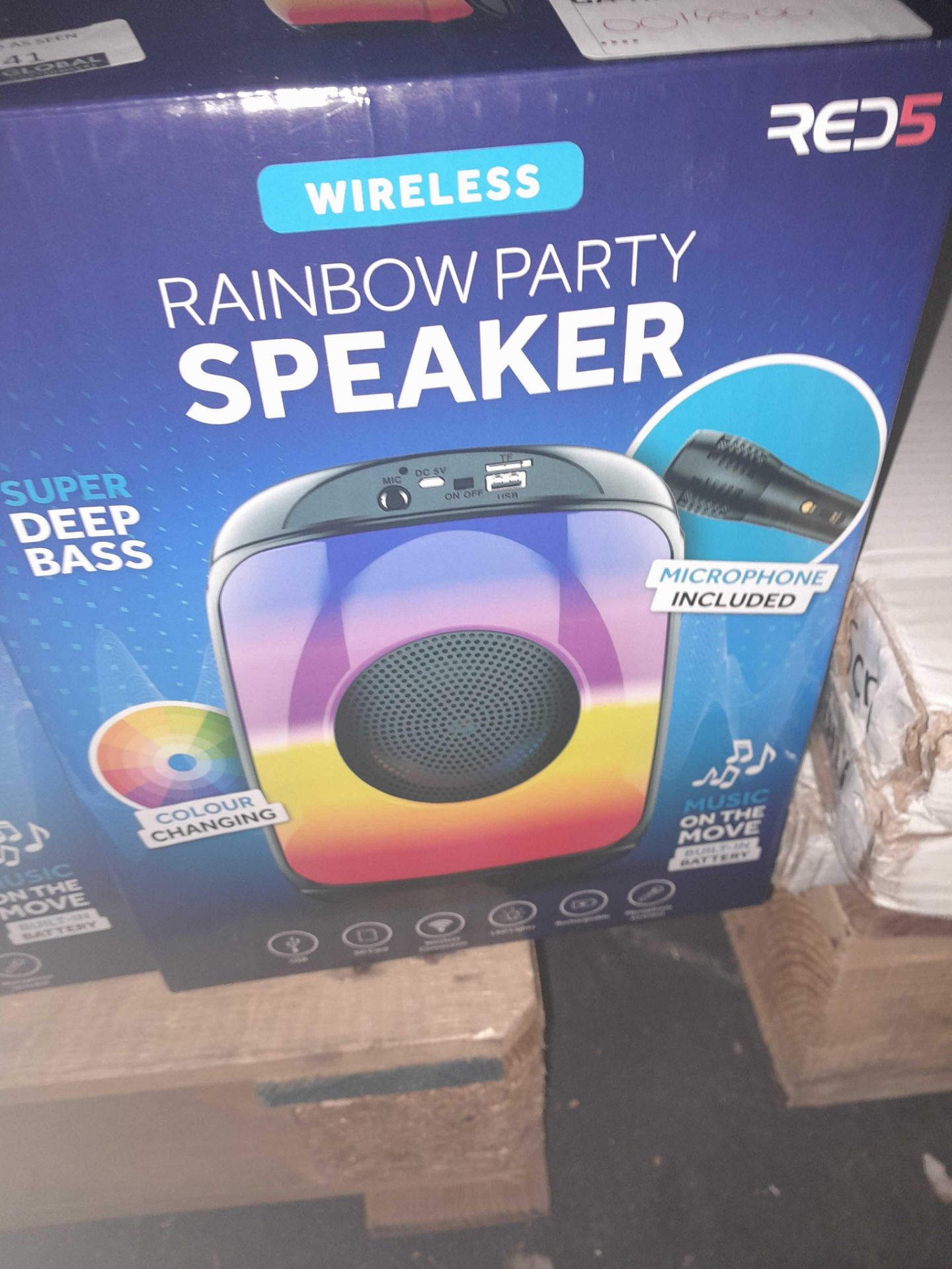 RRP £145 Lot Contains Approx. X4 Red5 Boxed Rainbow Party Speaker - Image 2 of 2