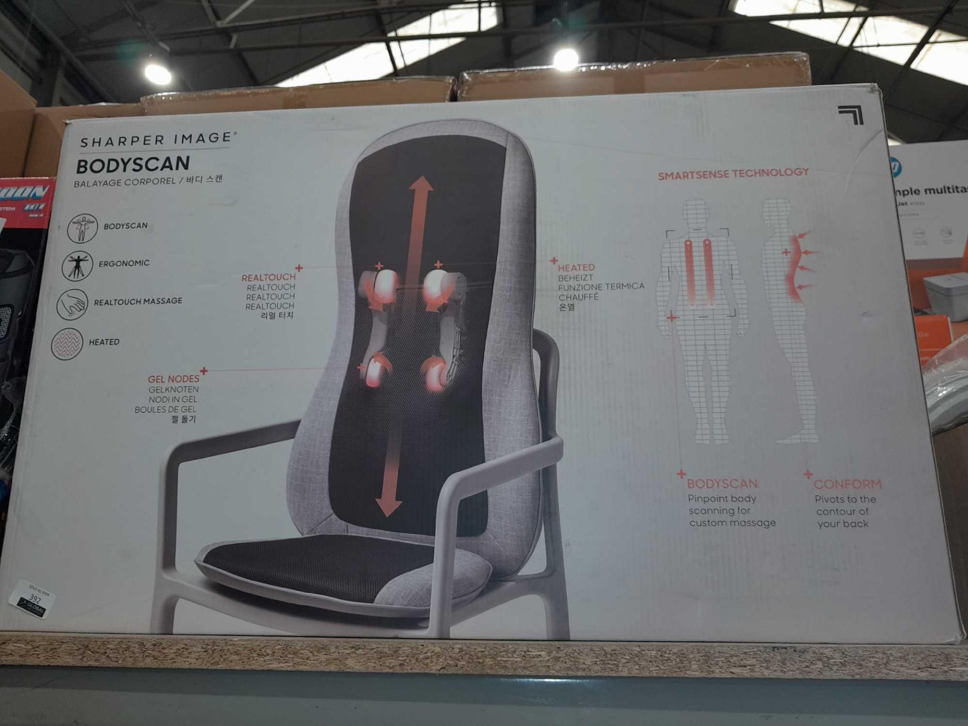 RRP £100 A Boxed Sharper Image Bodyscan Massage Cushion - Image 2 of 2