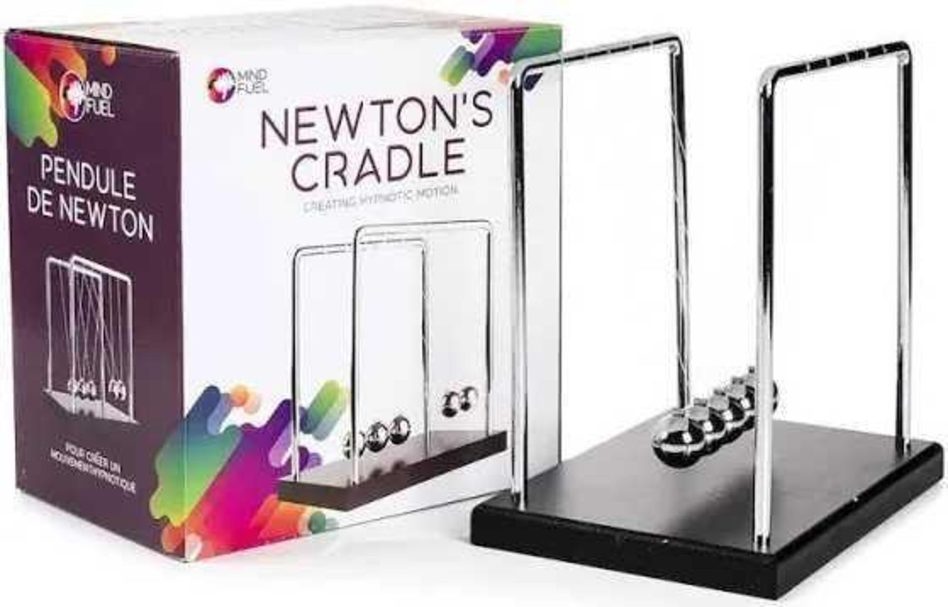 RRP £100 Lot Contains Approx. X4 Boxed Newton's 3rd Law Cradle