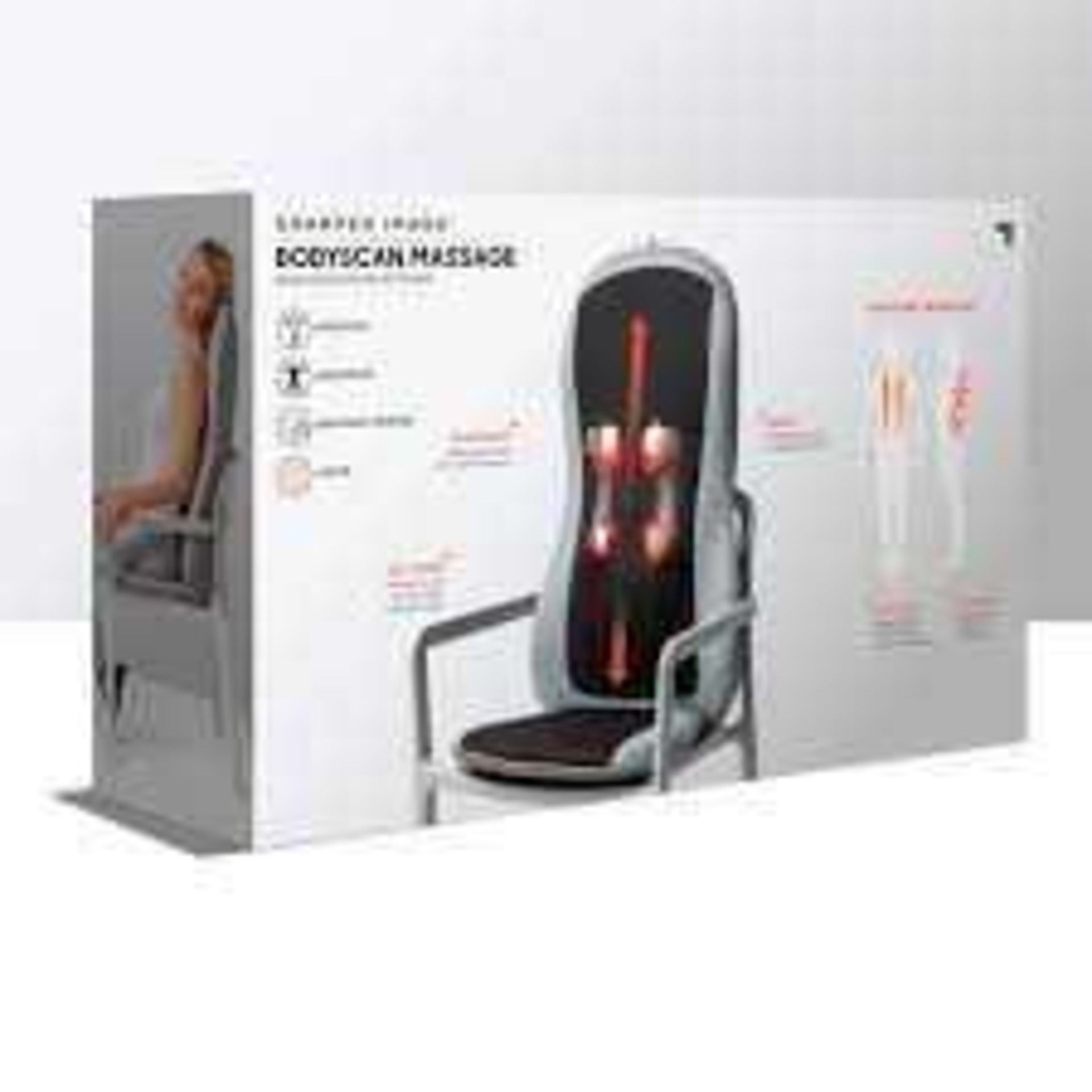 RRP £100 A Boxed Sharper Image Bodyscan Massage Cushion