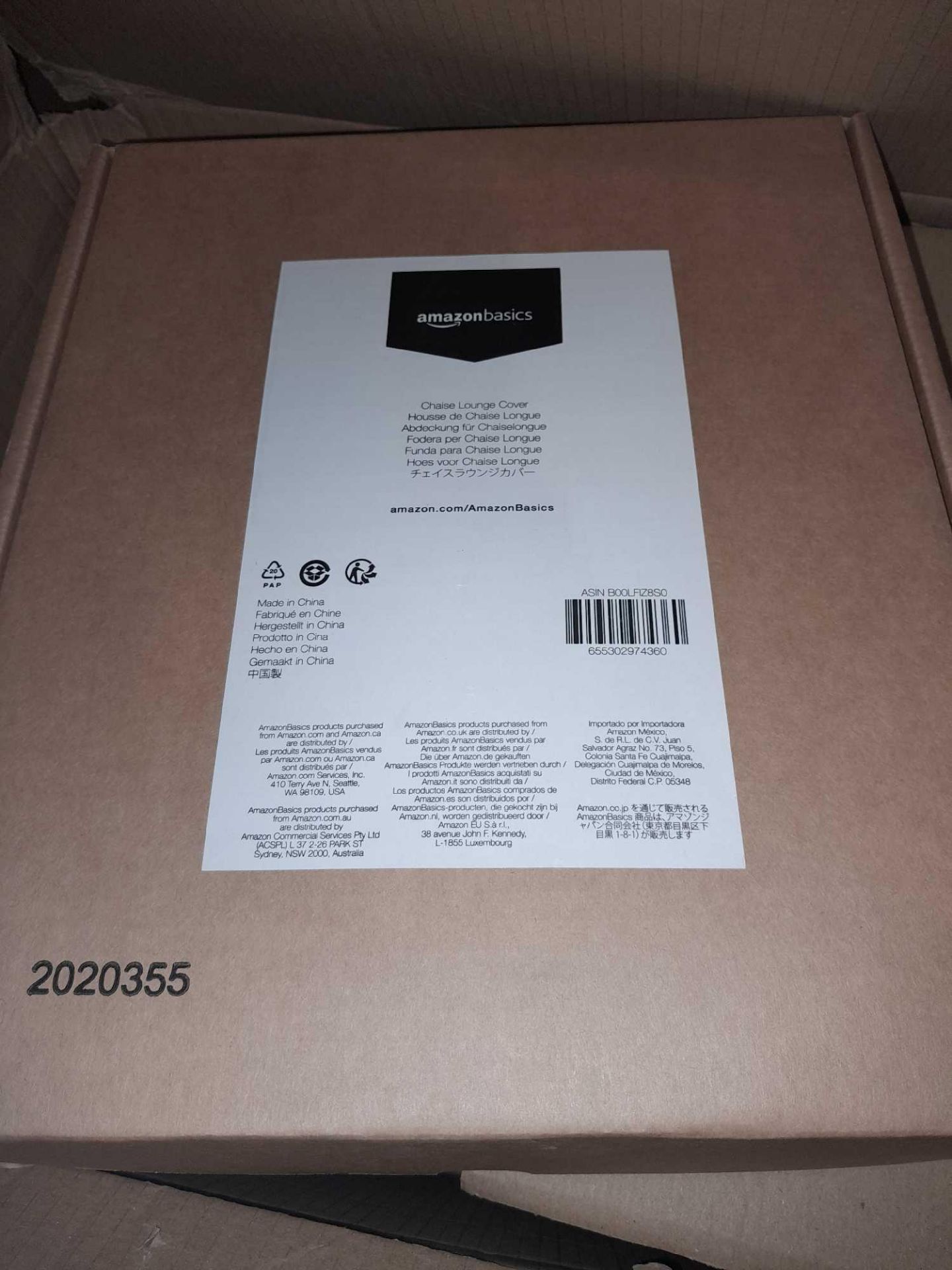 RRP £100 Lot To Contain Approx. 5X Boxed Brand New Amazon Basics Chaise Lounge Covers - Image 2 of 2