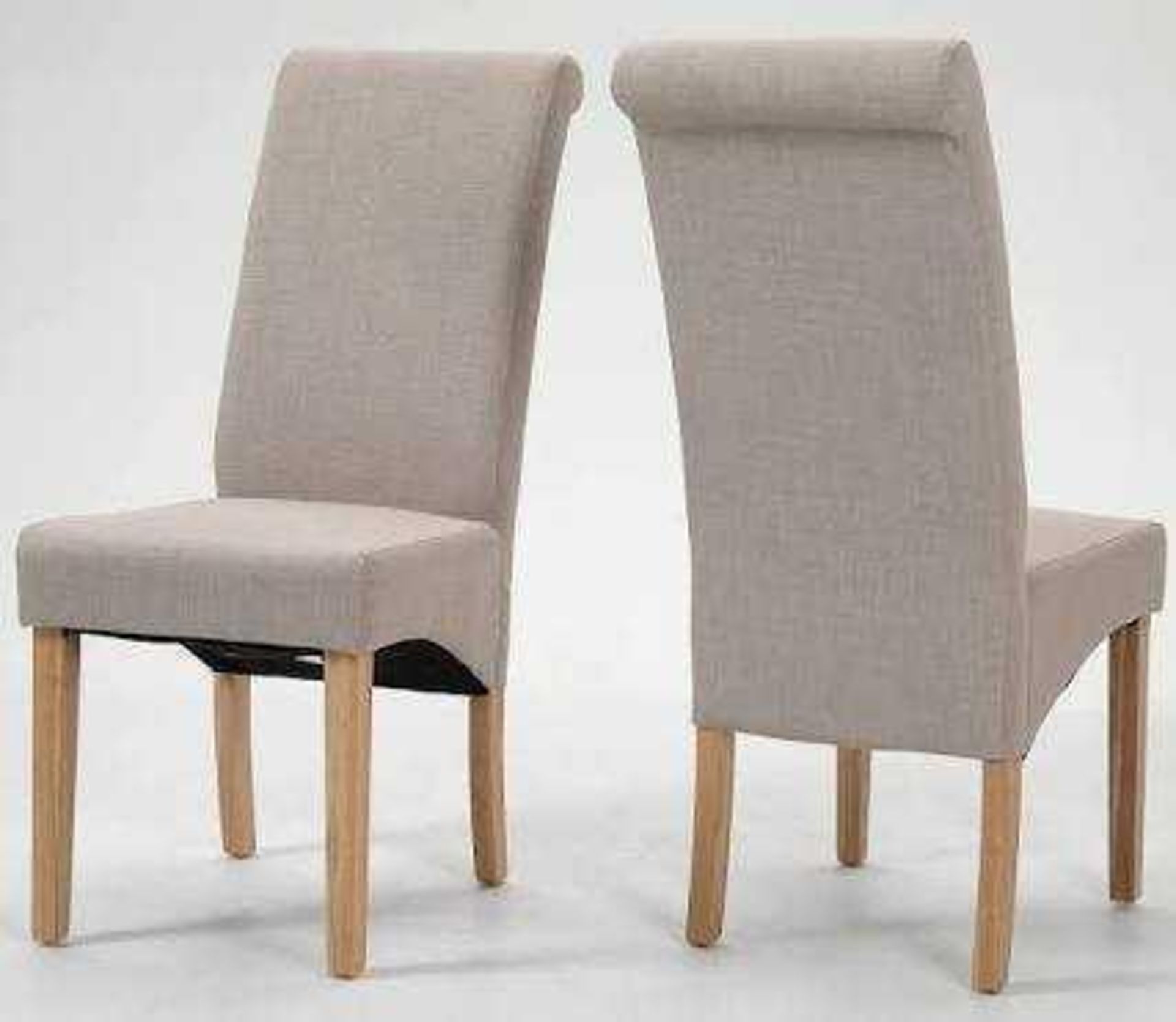 RRP £300 A Boxed Solid Wood Upholstered Dining Chair