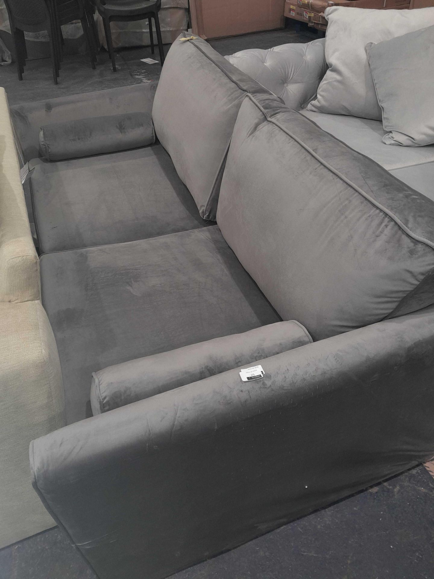RRP £800 Giancarlo 3 Seater Sofa, Dark Grey - Image 2 of 2