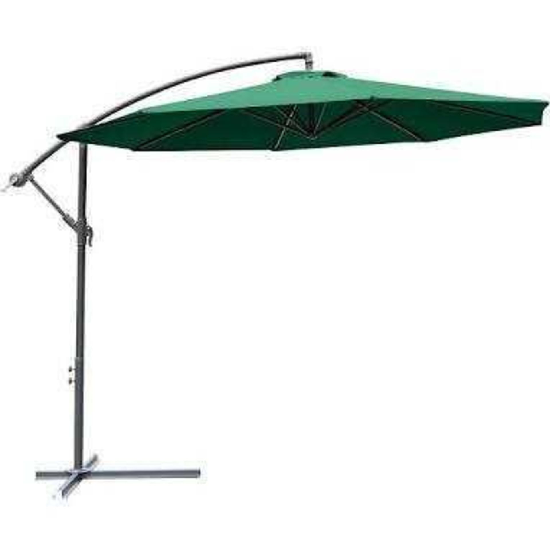 RRP £140 Outsunny Green Parasol (Return)