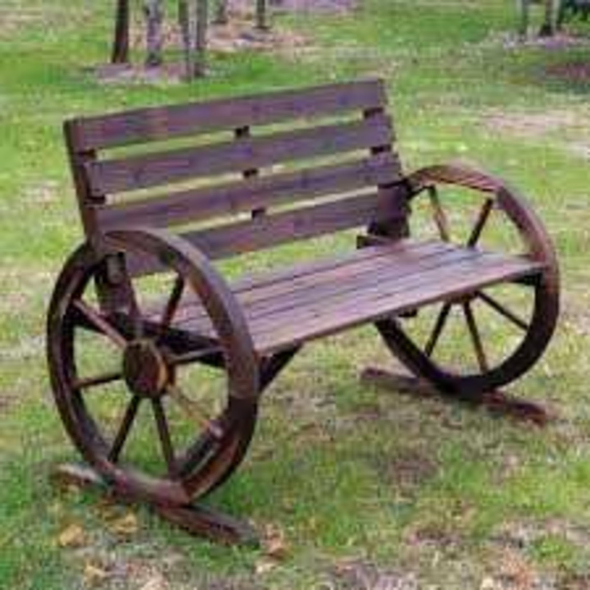 RRP £135 Boxed Wheel Wooden Bench