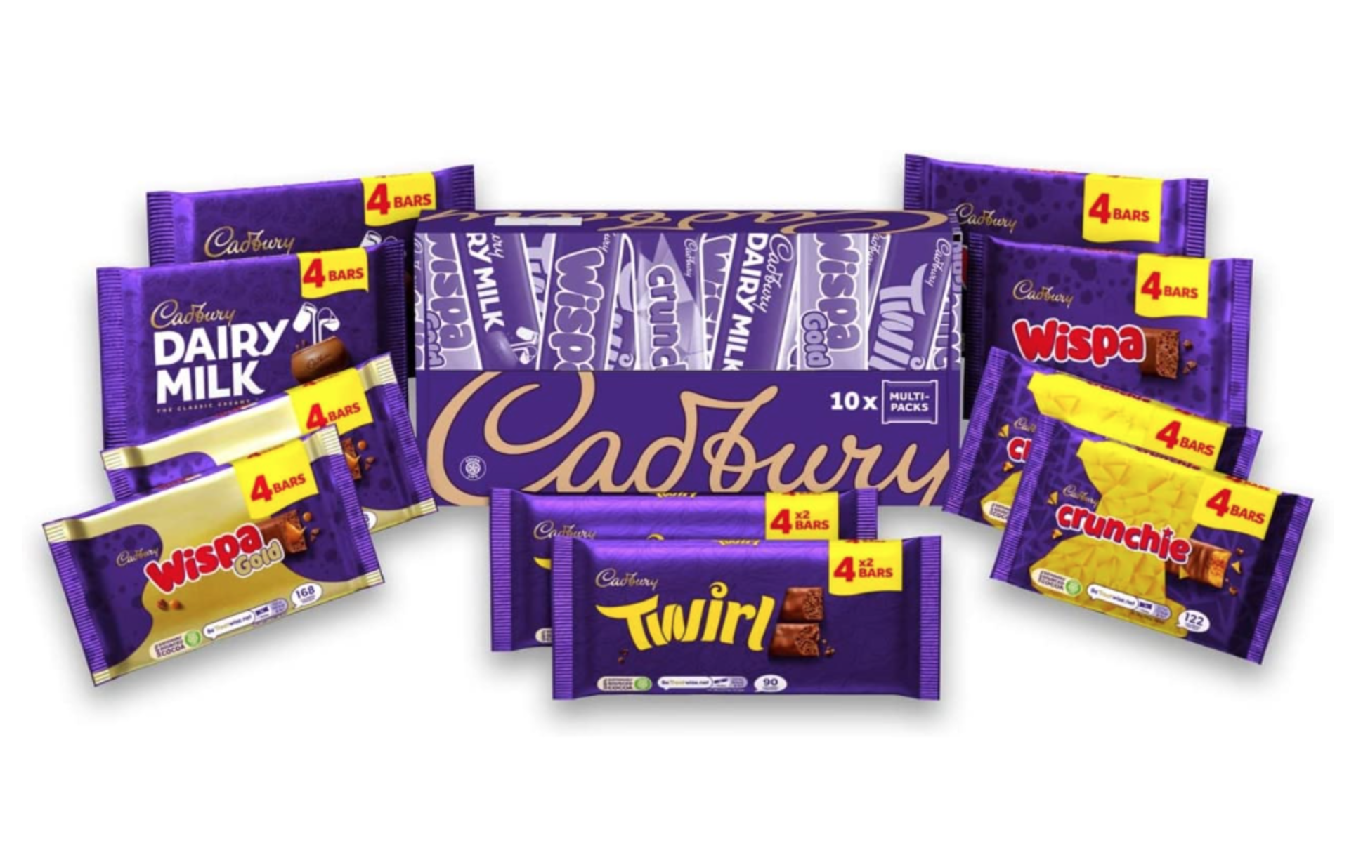 RRP £838 (Approx. Count 68)(F51) spW57m3741D 8 x Cadbury Dairy Milk Chocolate Mixed Multipack
