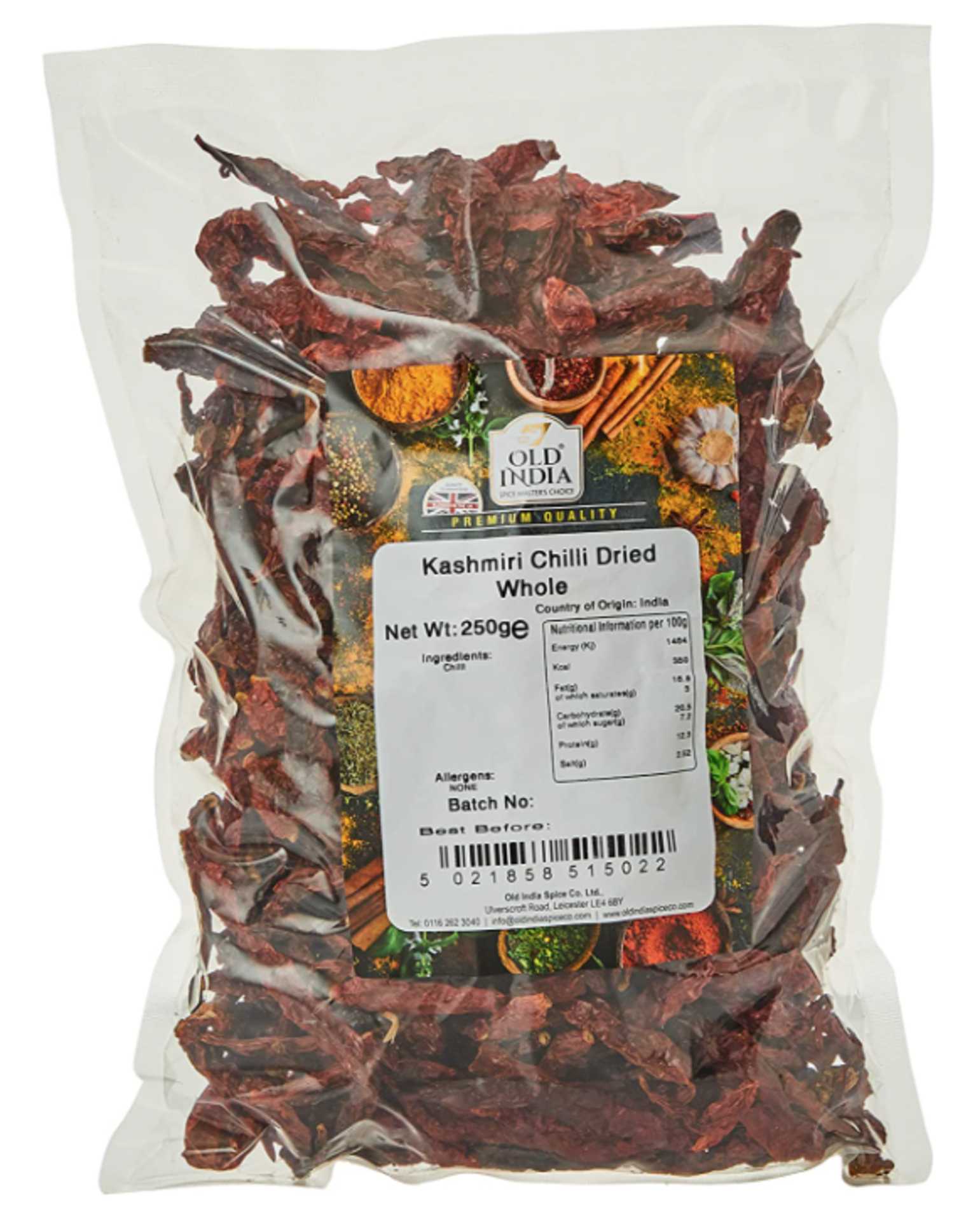 **RRP £995 (Approx. Count 112)(F53) spW46n5408O 27 x Old India Kashmiri Chilli Dried Whole 250g - - Image 2 of 3