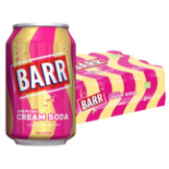 RRP £604 (Approx. Count 125) spW60x7276z (2) 27 x BARR American Cream Soda | 24 x 330ml Cans -