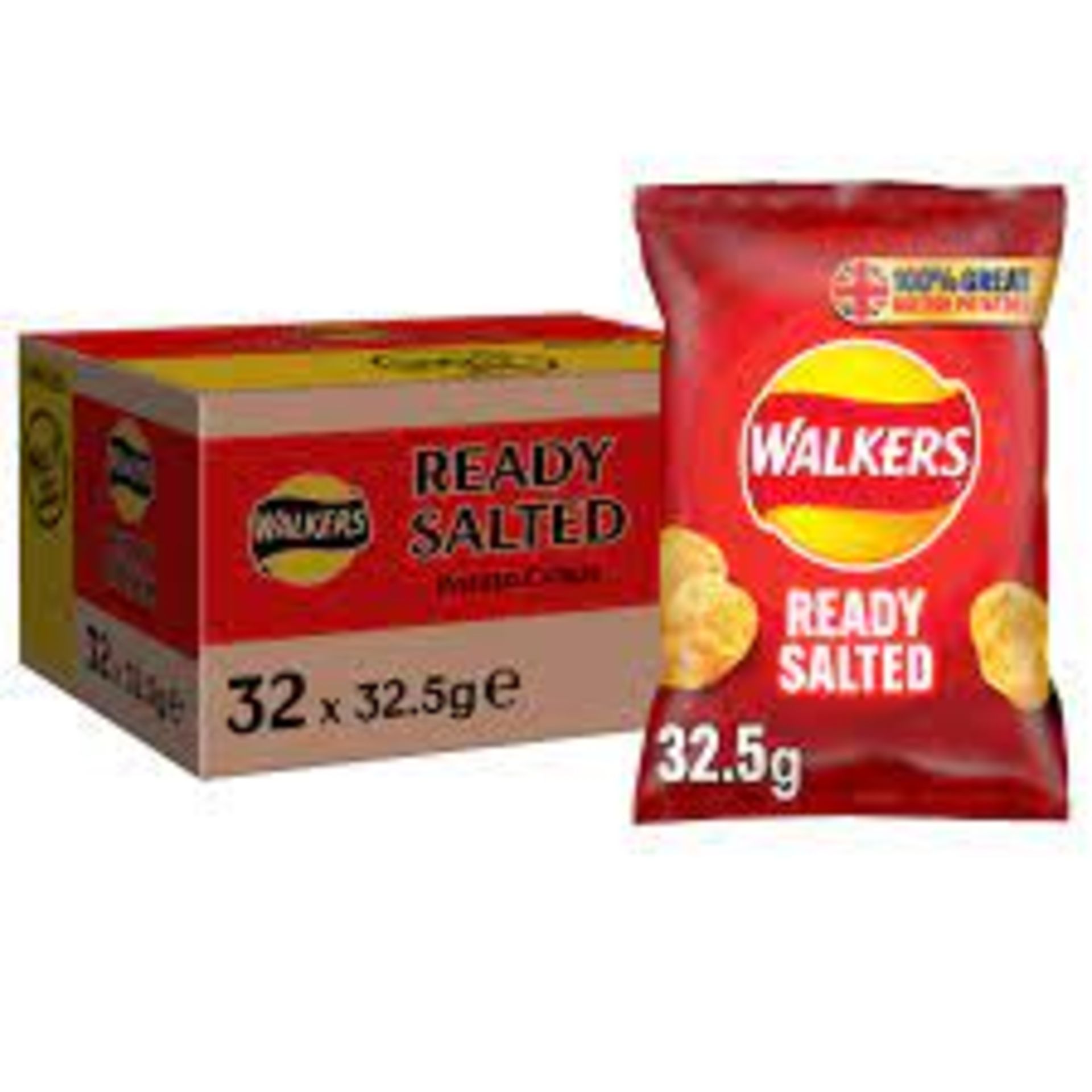 RRP £2298 (approx count 195) spW46n5403f 33 x Walkers Ready Salted Crisps Box, 32.5 g (Case of 32)