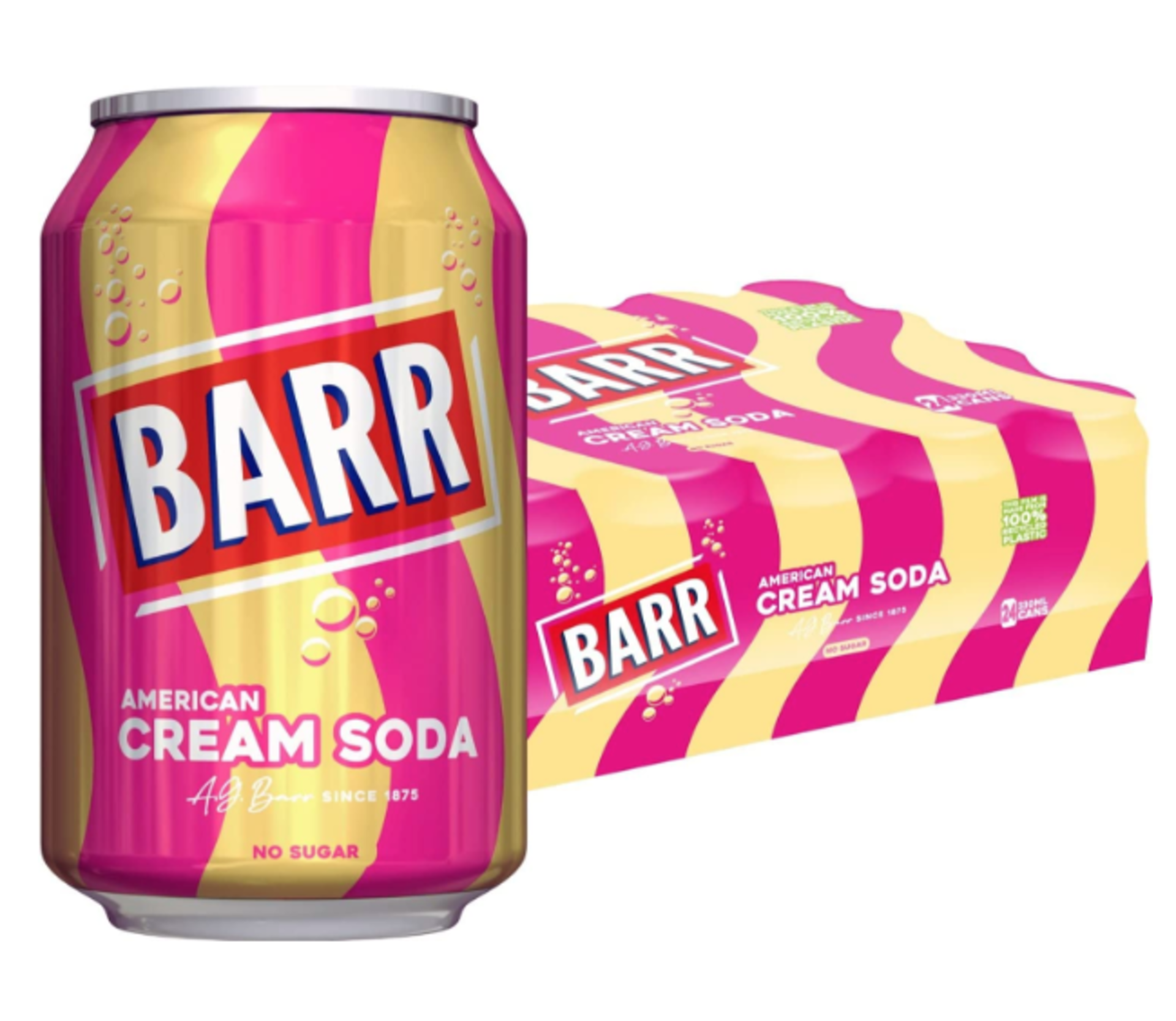 RRP £1329 (Approx. Count 78) spW14a2513D (2) 18 x BARR American Cream Soda | 24 x 330ml Cans -