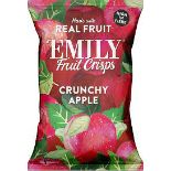 RRP £1113 (Approx. Count 86)(E52) 16 x EMILY - Fruit Crisps - Crunchy Apple - Gluten Free, Vegan,
