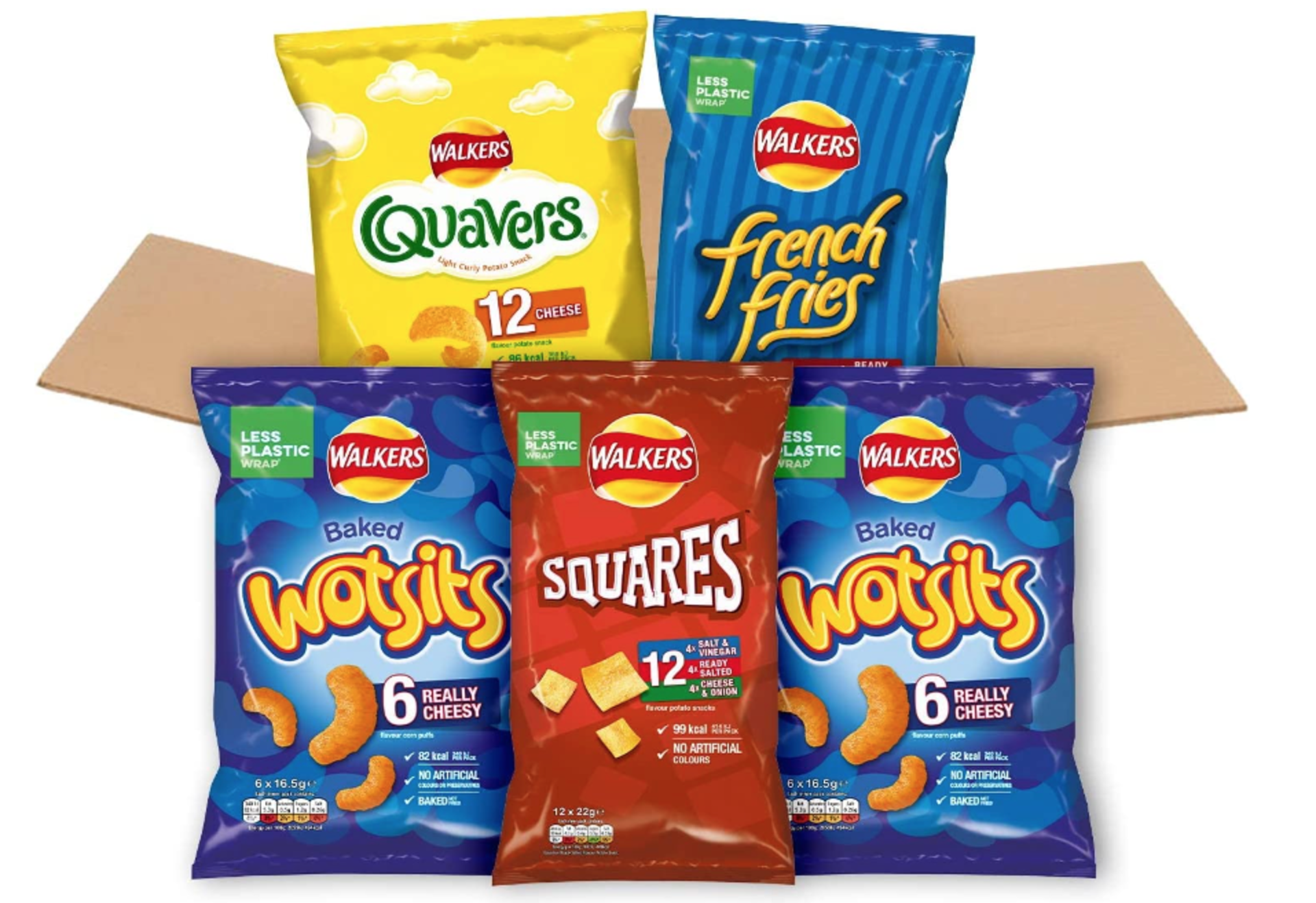 **RRP £617 (Approx. Count 41) spSNJ21SMhH 41 x Walkers Under 100 Calories Crisps Snack Box | Wotsits