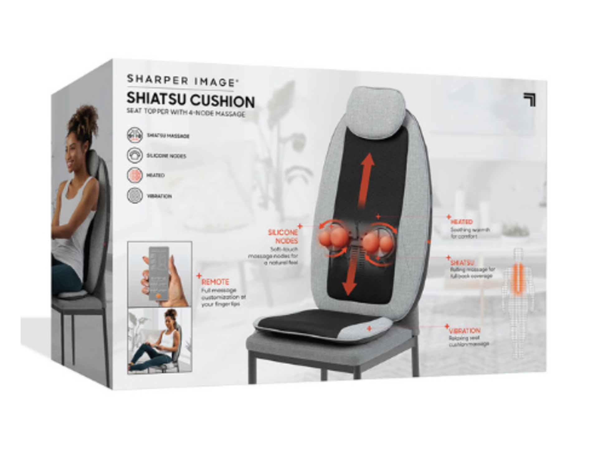 RRP £150 Boxed Sharper Image Shiatsu Cushion - Image 3 of 3