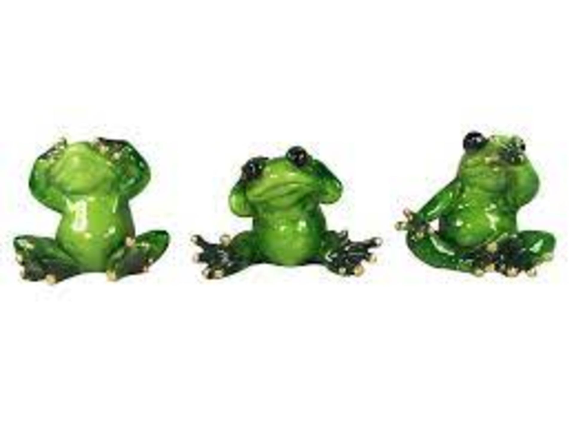 RRP £250 Brand New Boxed Frog Ornamental Frogs 5 Sets Of 3