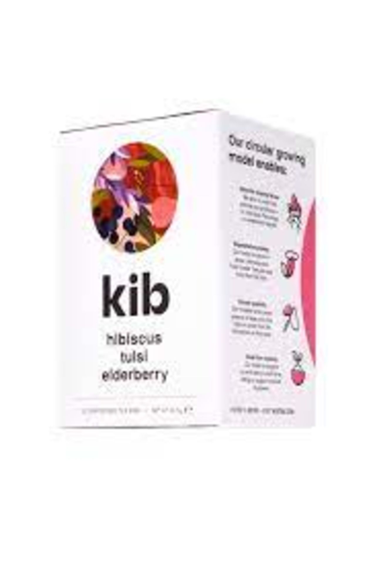 RRP £785 (Approx Count 61) (G16) 6 x Kib Hibiscus, Tulsi, Elderberry Herbal Tea - Regeneratively