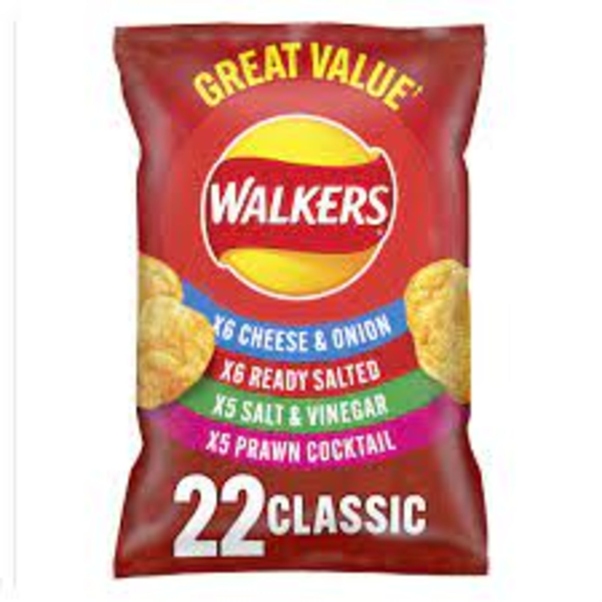 **RRP £1538 (approx count 59) spW48p1168K 34 x Walkers Less Salt Mild Cheese & Onion Crisps 45g ( - Image 2 of 3