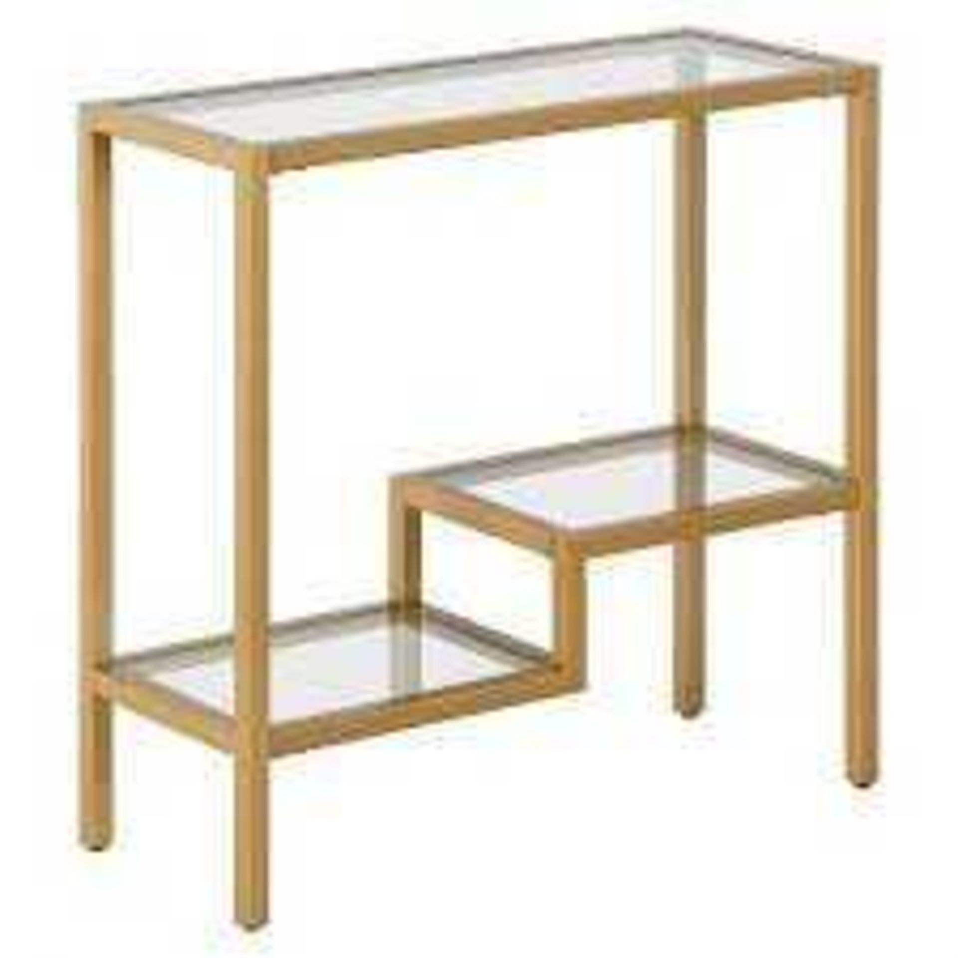 RRP £100 Side Table With Brushed Brass Finish