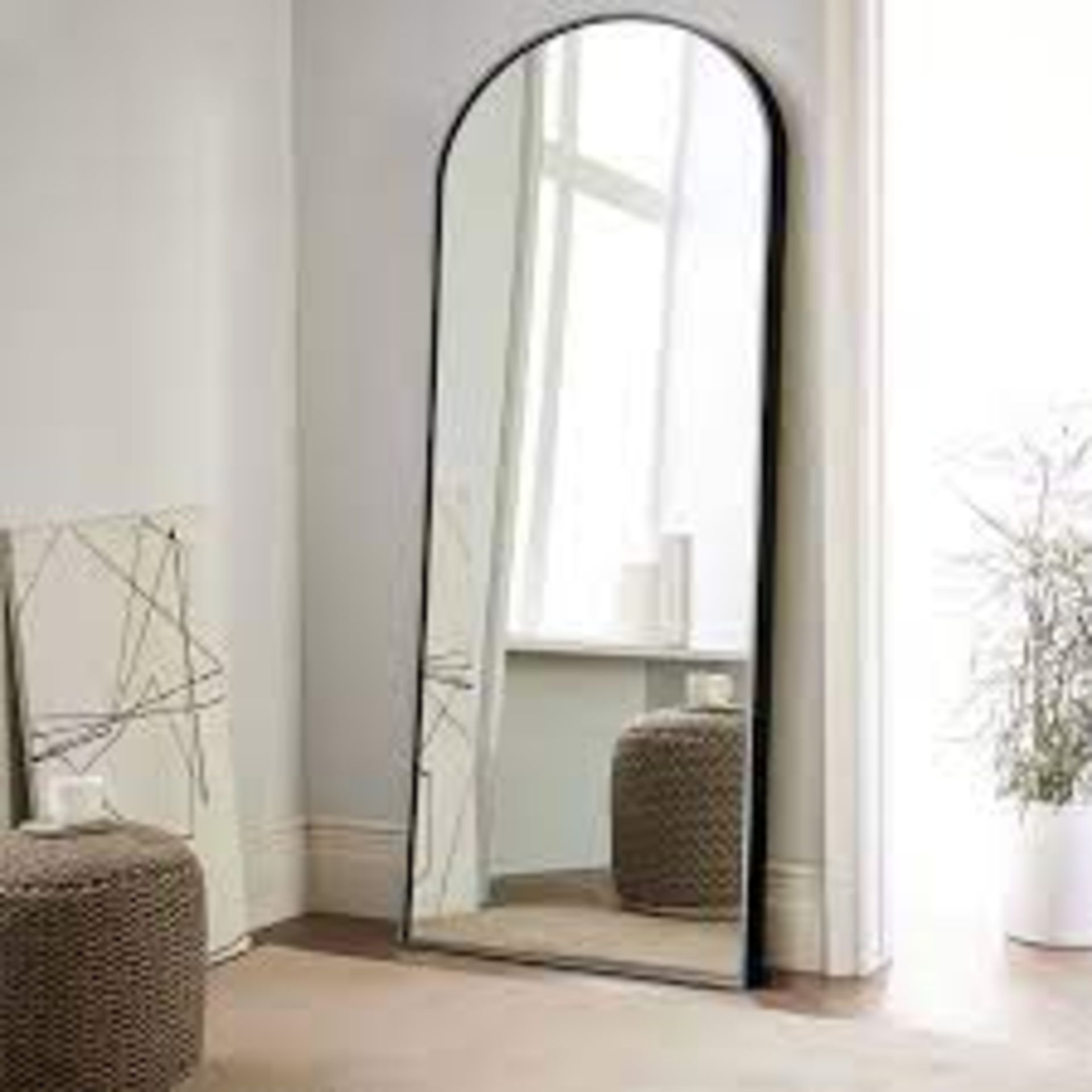 RRP £550 Lot To Contain Approx 12 Assorted Item Including Large Mirrors, Stainless Steel Lamp,