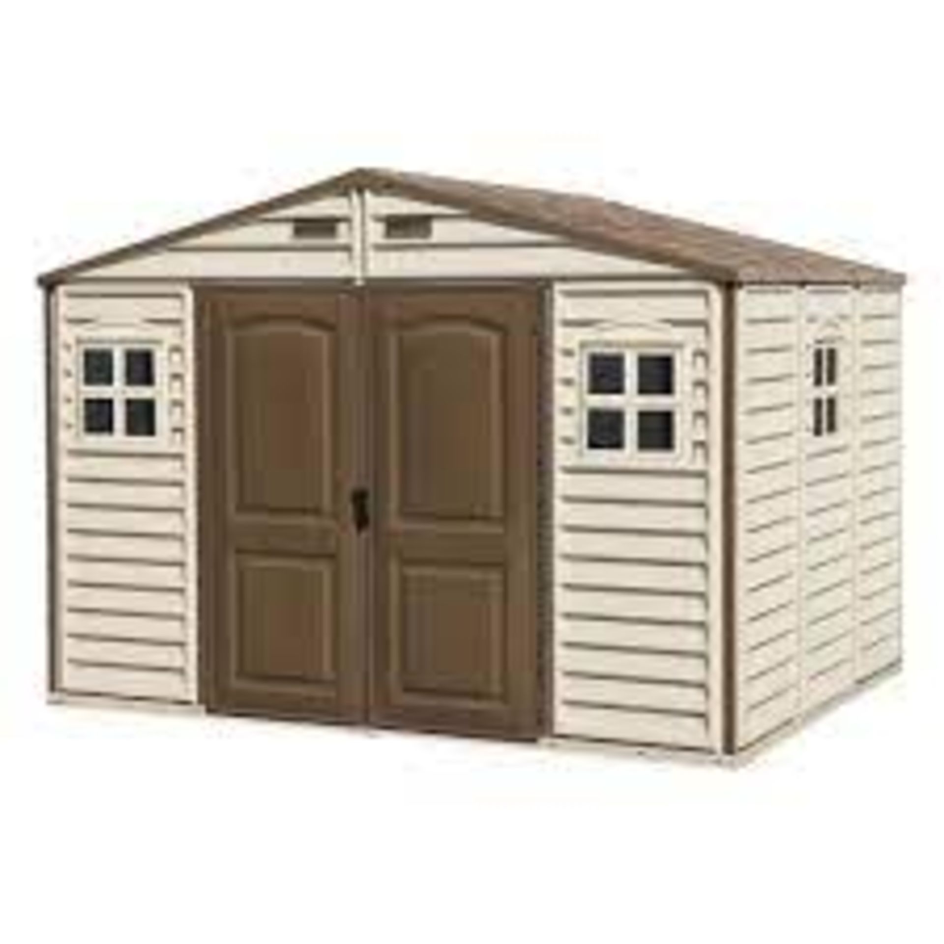RRP £1840 Lot To Contain 3 Part Lot Furniture: Duramax 10ft x 8ft Shed (BOX 2/2 ONLY - BOX 1/2 NOT