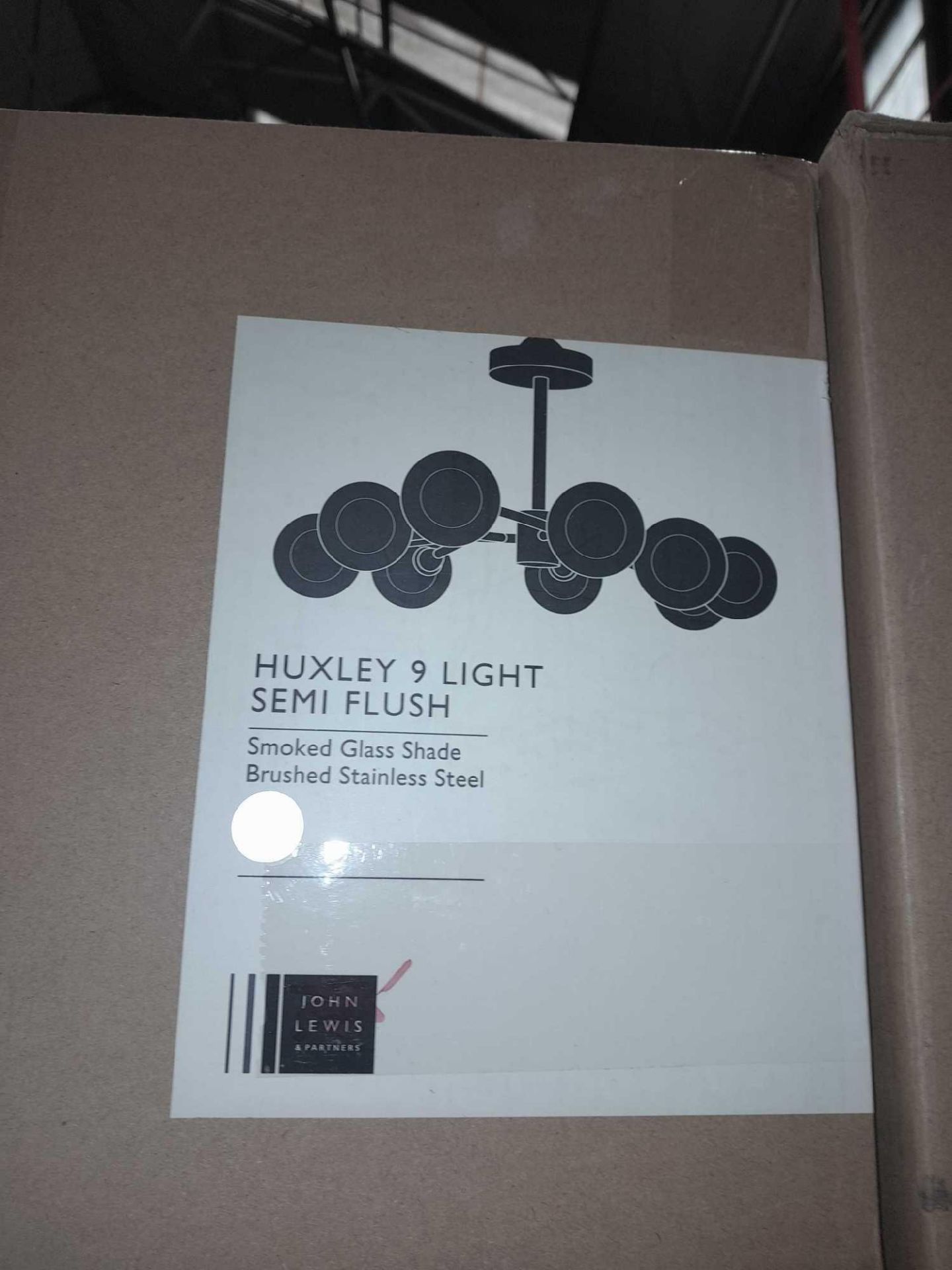 RRP £225 Boxed Huxley 9 Light Semi Flush - Image 2 of 2
