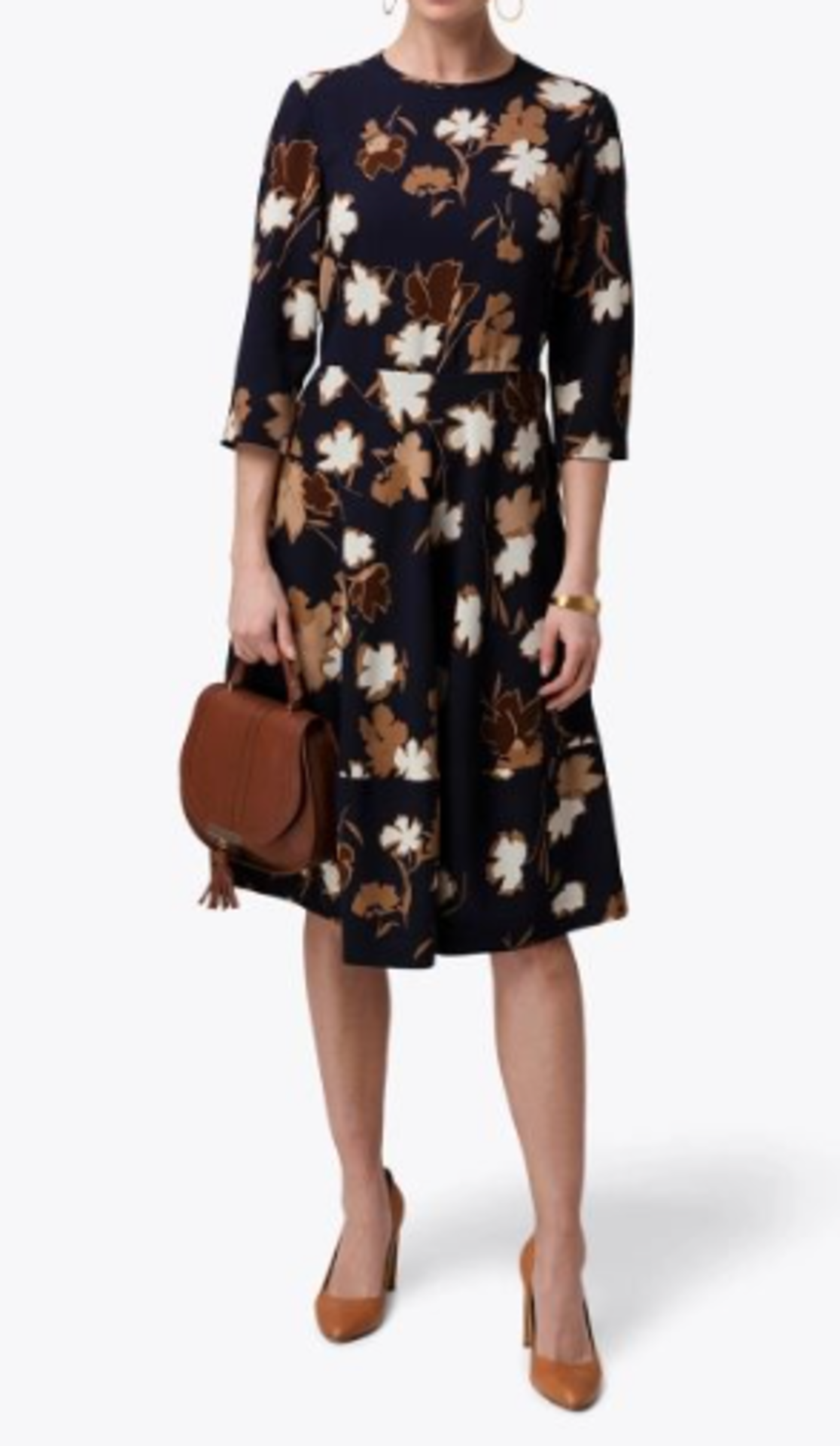 RRP £430 - Maxmara Black Floral Dress Size Xl