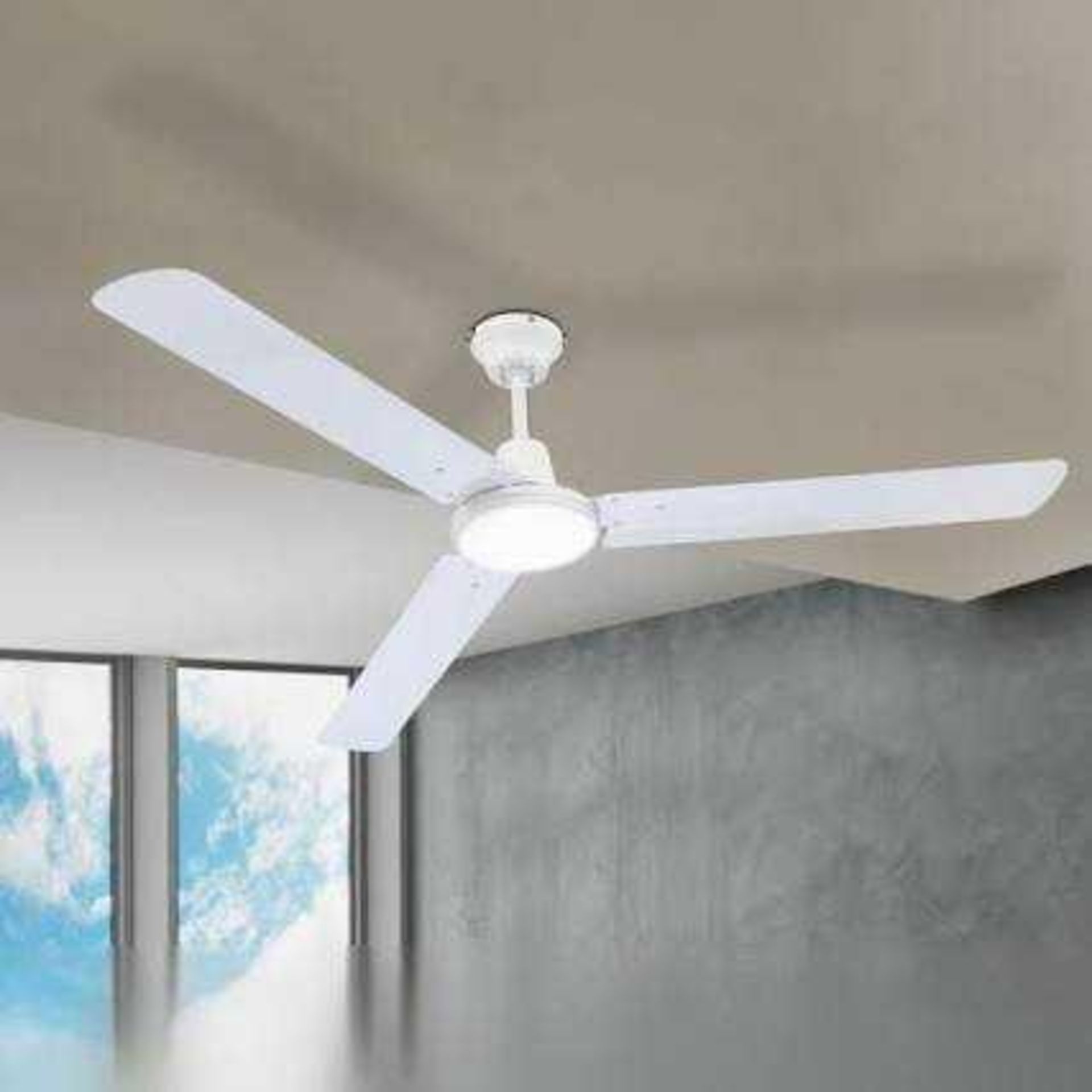RRP £150 Lot To Contain X2 Items Including Ferro Ceiling Fan & Wall Light