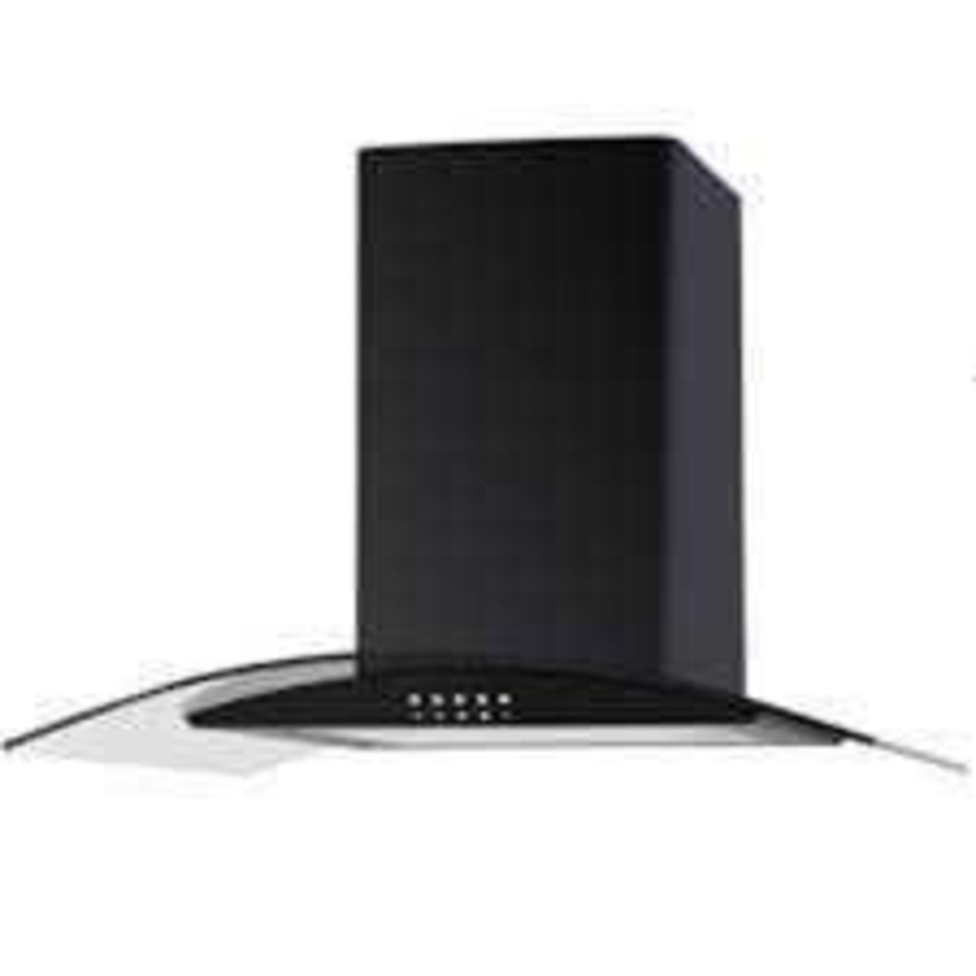 RRP £250 Boxed Culina Ubled70Bk Curved Glass Hood With Led, 70Cm, Black