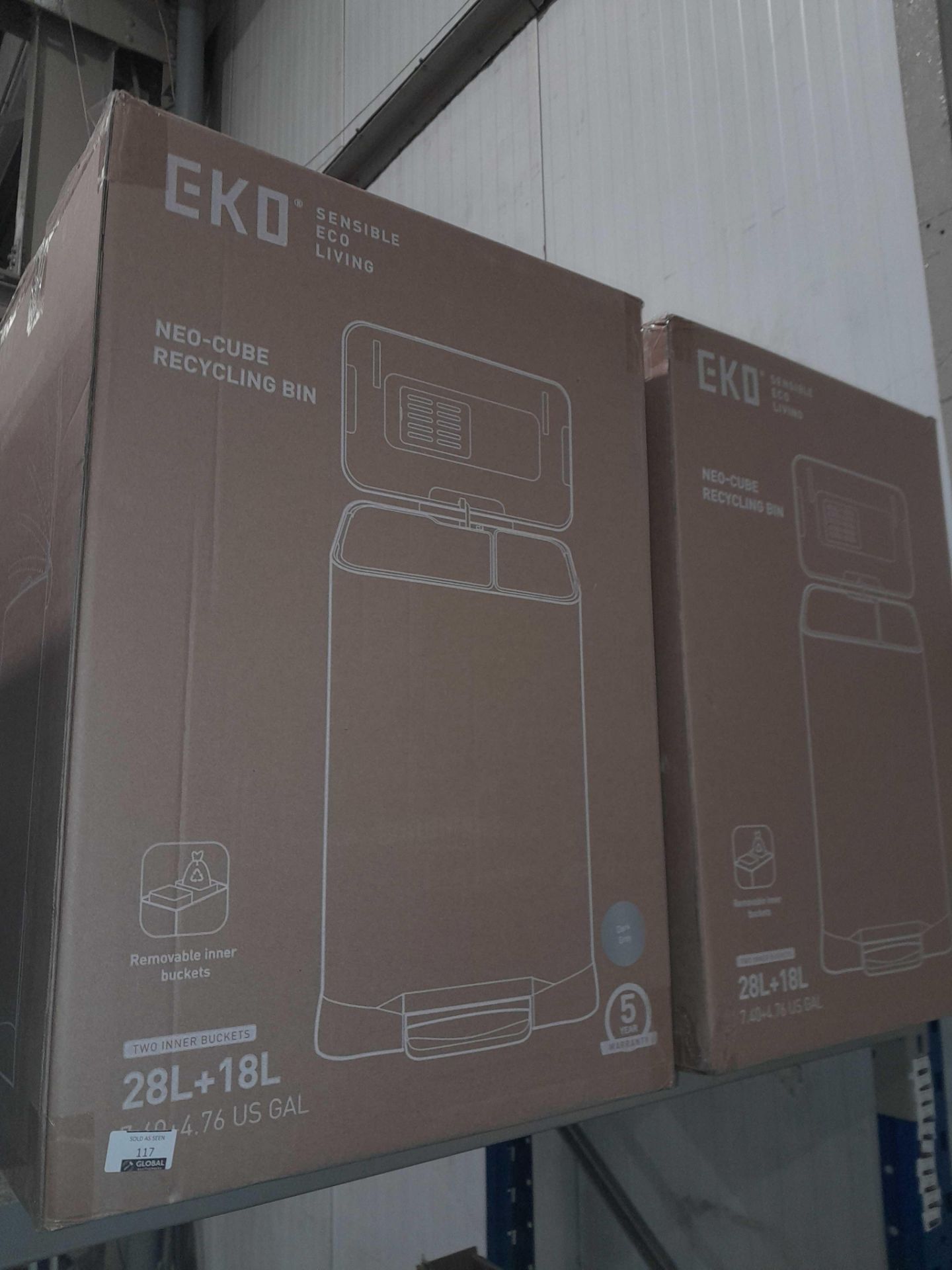 RRP £200 Lot Contains X2 Boxed Eko Recycling Bin - Image 2 of 2