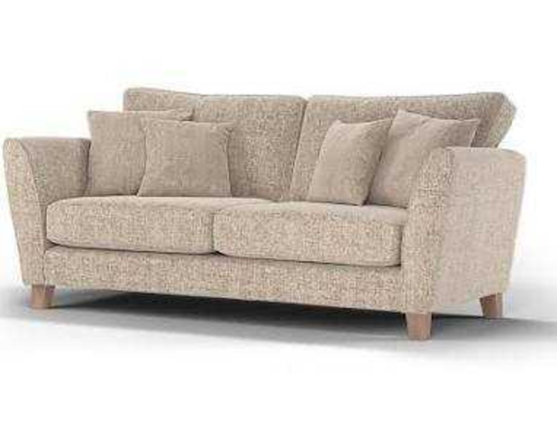 RRP £1800 Fabric 3 Seater Sofa In Natural Width With Armchair