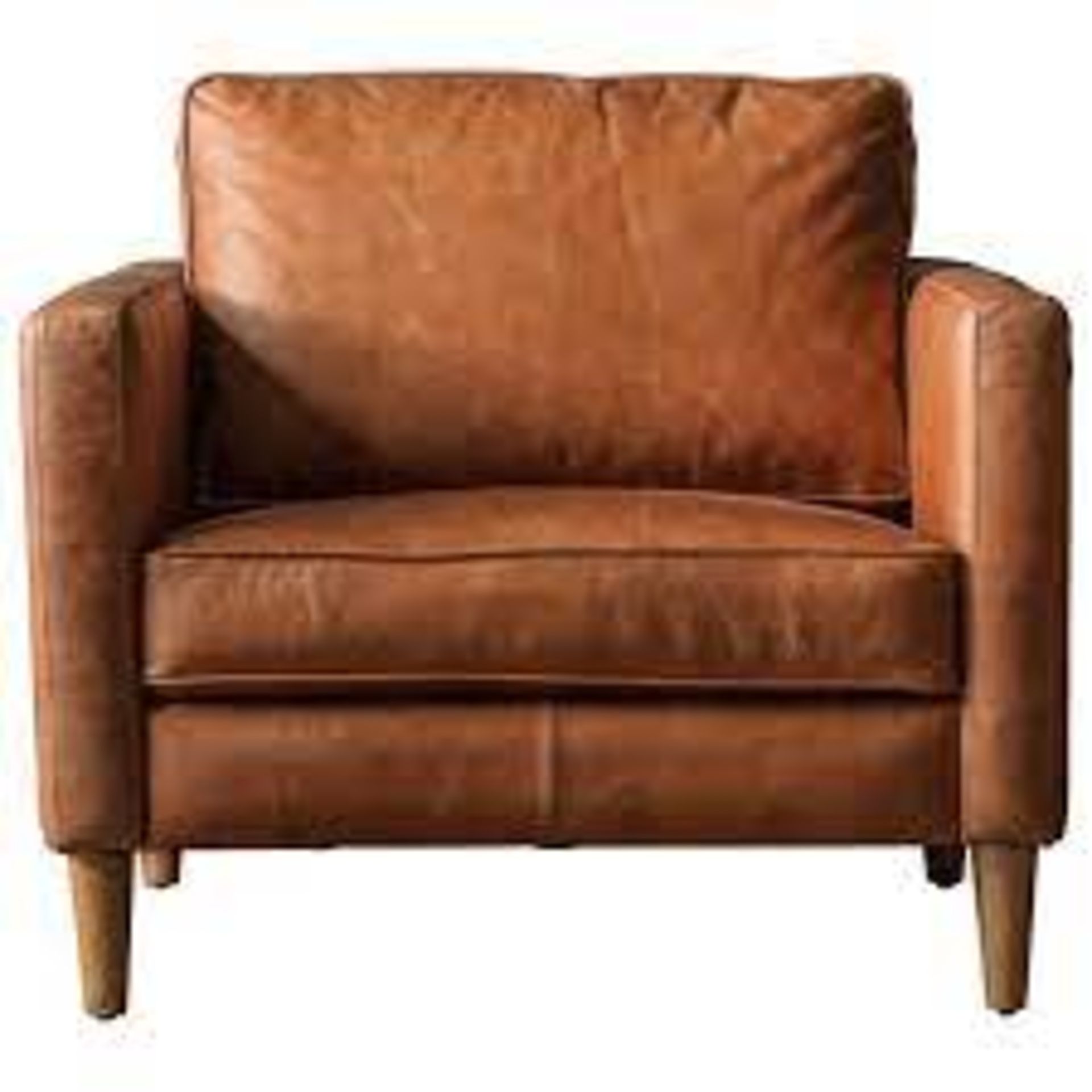 RRP £540 Bondar Leather Armchair In Brown