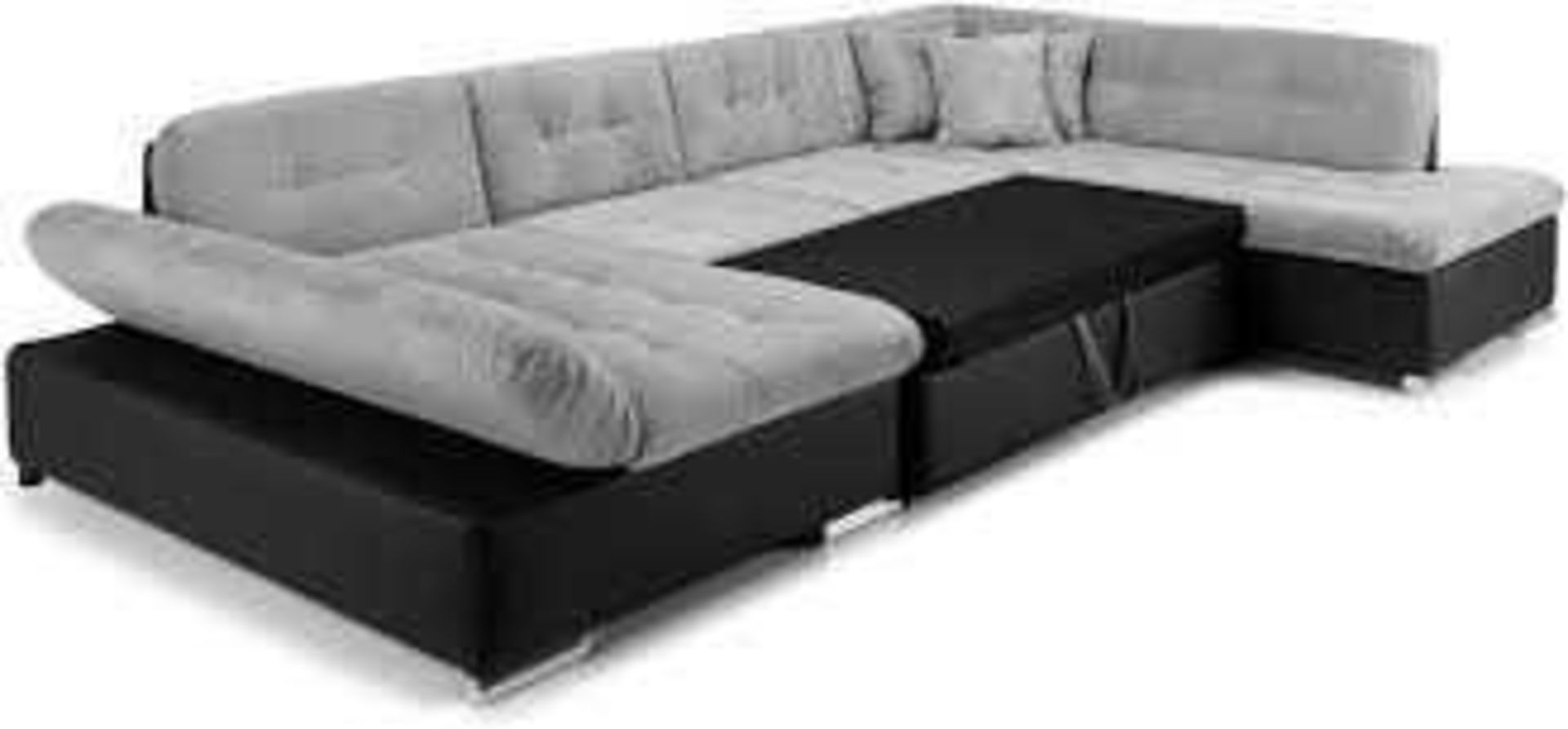 RRP £1200 Mirjan24 Bergen Design Corner Sofa In Grey/Black