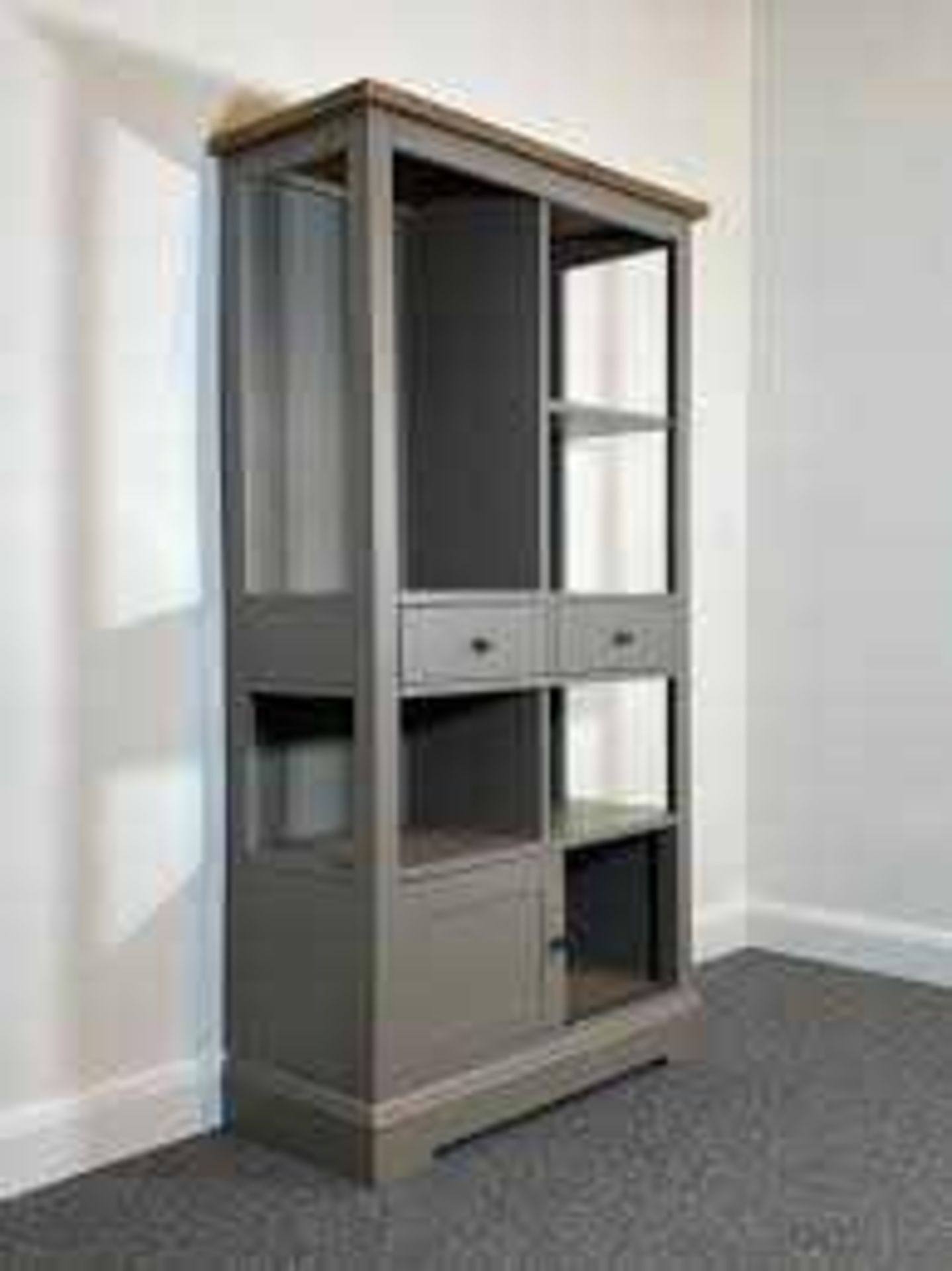 RRP £680 Cookham Display Cabinet In Grey