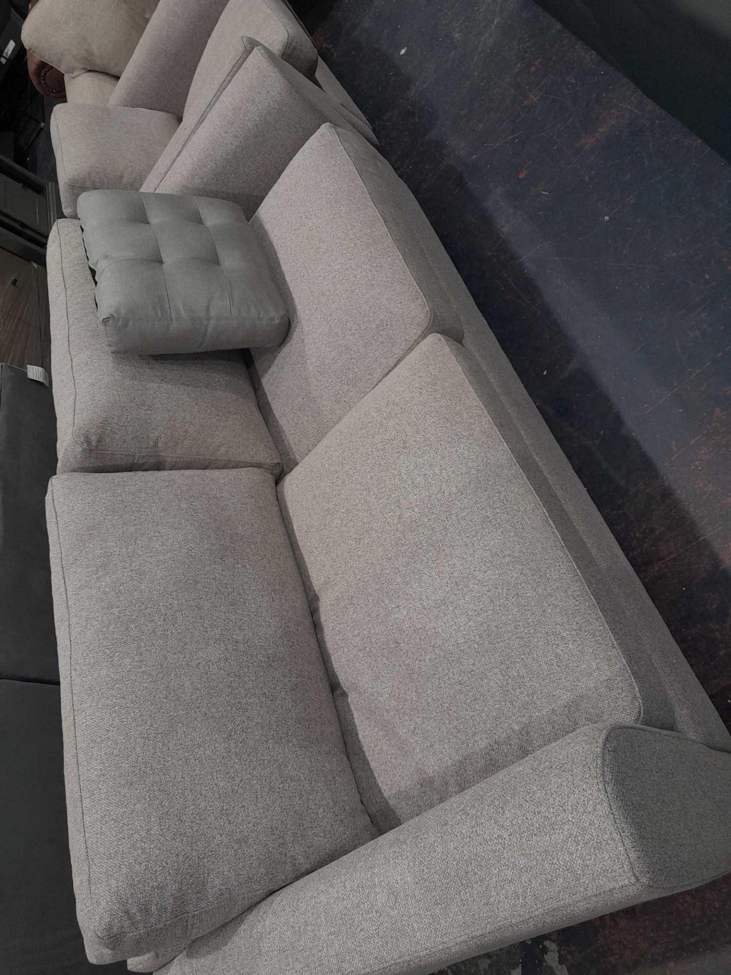 RRP £1800 Fabric 3 Seater Sofa In Natural Width With Armchair - Image 2 of 2