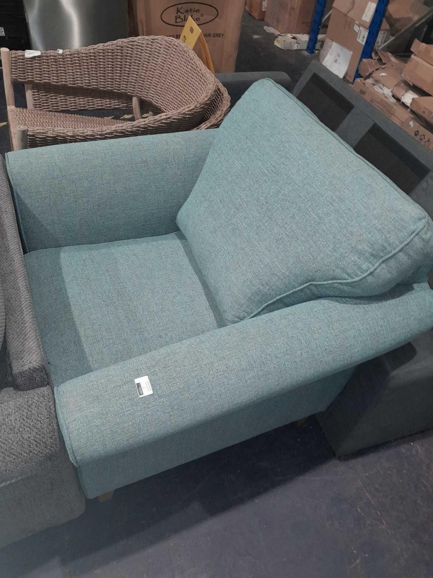 RRP £650 John Lewis Charlotte Armchair, Turquoise - Image 2 of 2