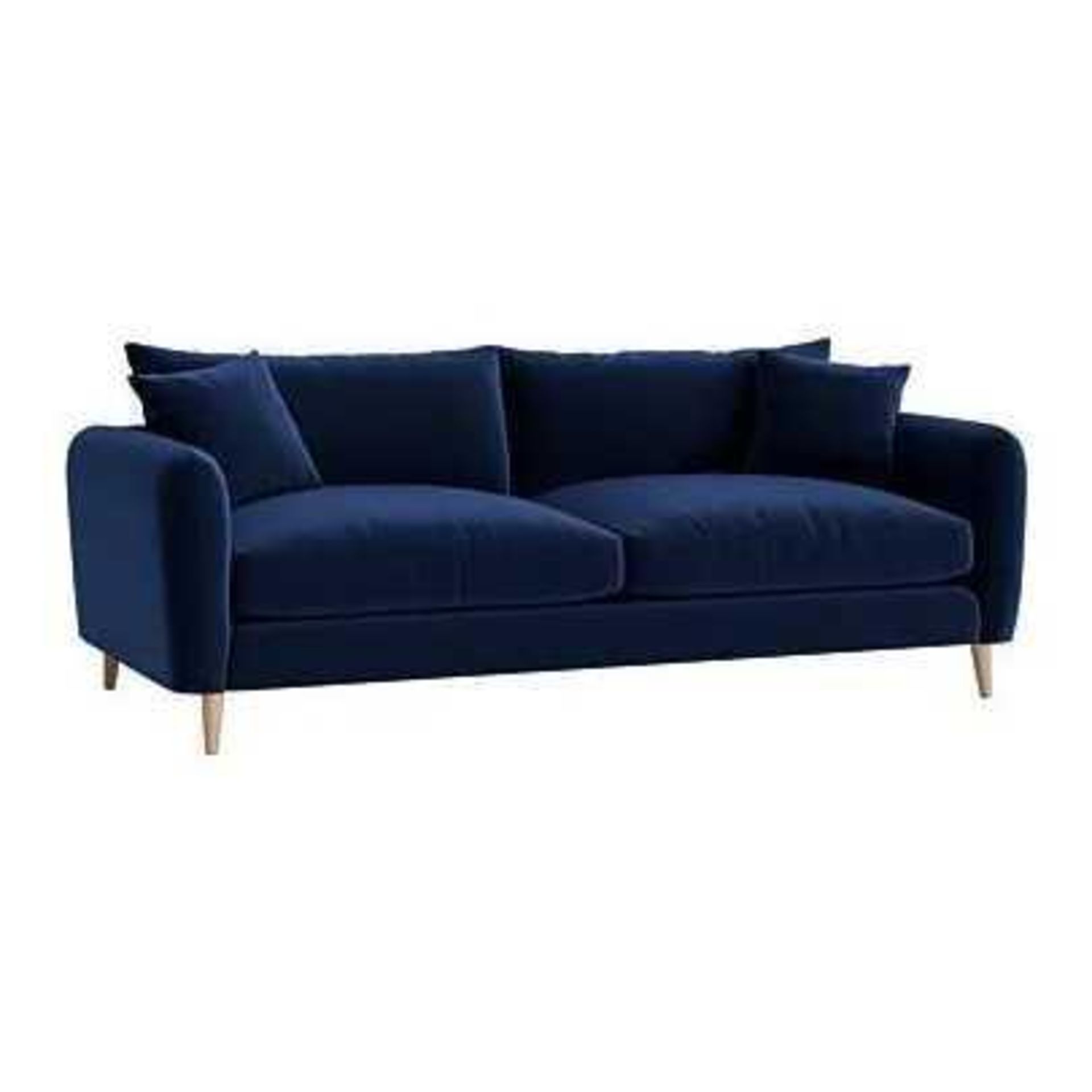 RRP £200 2 Seater Couch Blue Velvet
