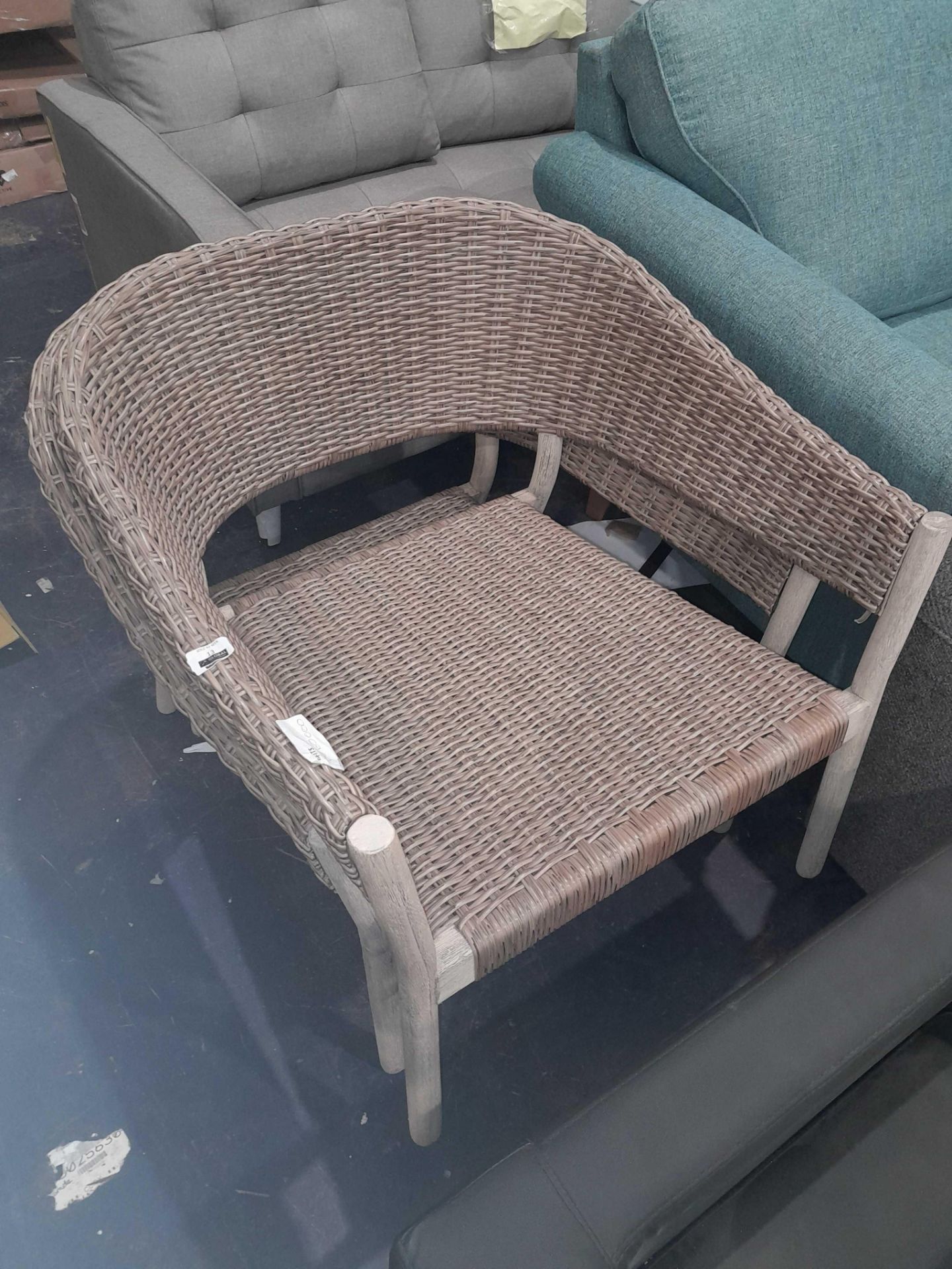 RRP £600 John Lewis Burford Garden Woven Lounging Chairs, Set Of 2 - Image 2 of 2