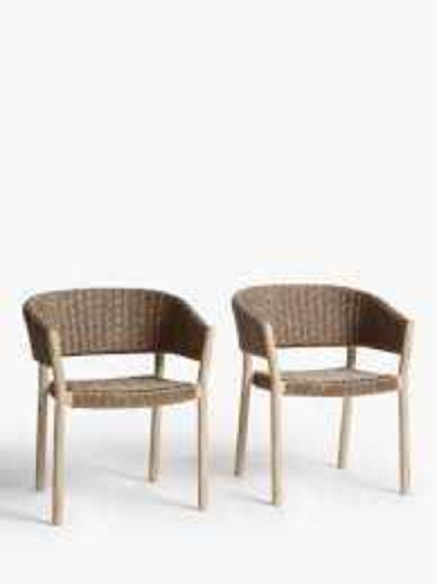 RRP £600 John Lewis Burford Garden Woven Lounging Chairs, Set Of 2