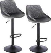 RRP £180 Boxed Glassman 70Cm Bar Stool Dark Grey