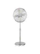 RRP £220 Lot To Contain X3 Boxed Items Including John Lewis 16" Fan In Chrome