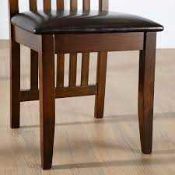 RRP £280 Jayson Solid Wood Dining Chair In Dark Finish