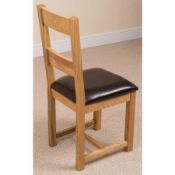 RRP £260 Brand New Set Of 2 Upholstered Dining Chair